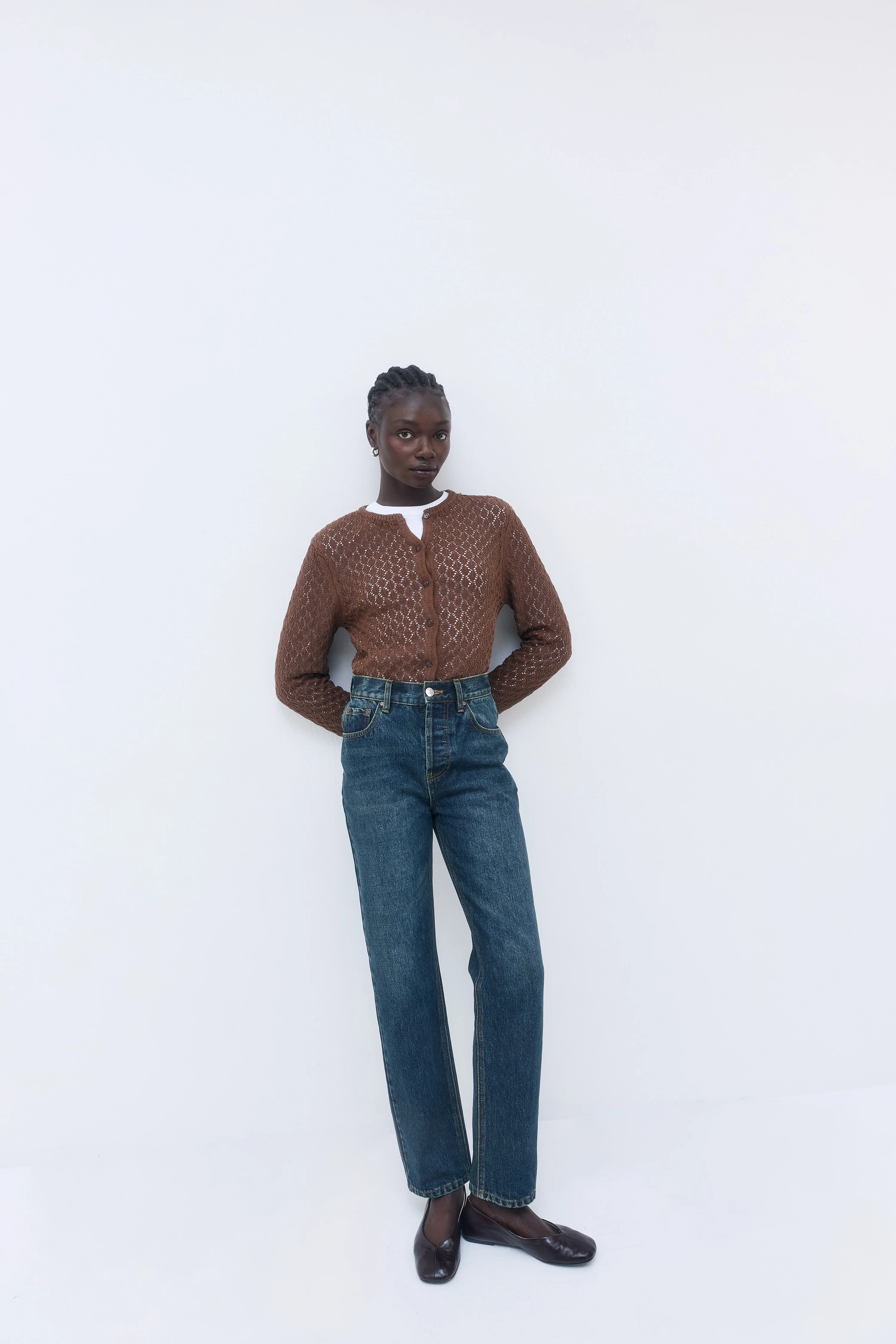 No.6| High Waisted Straight Full Length Denim - Image 3