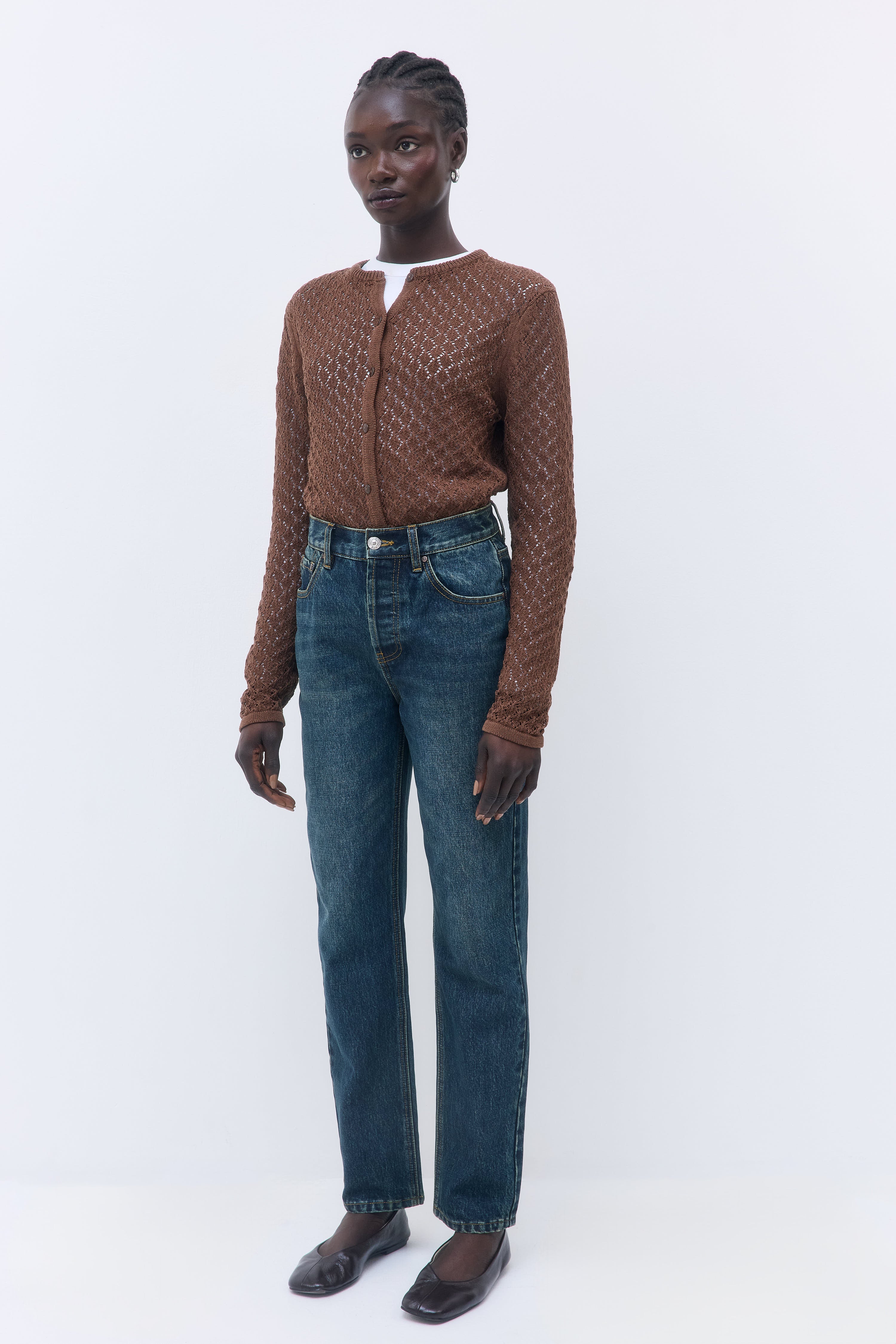 No.6| High Waisted Straight Full Length Denim - Image 4