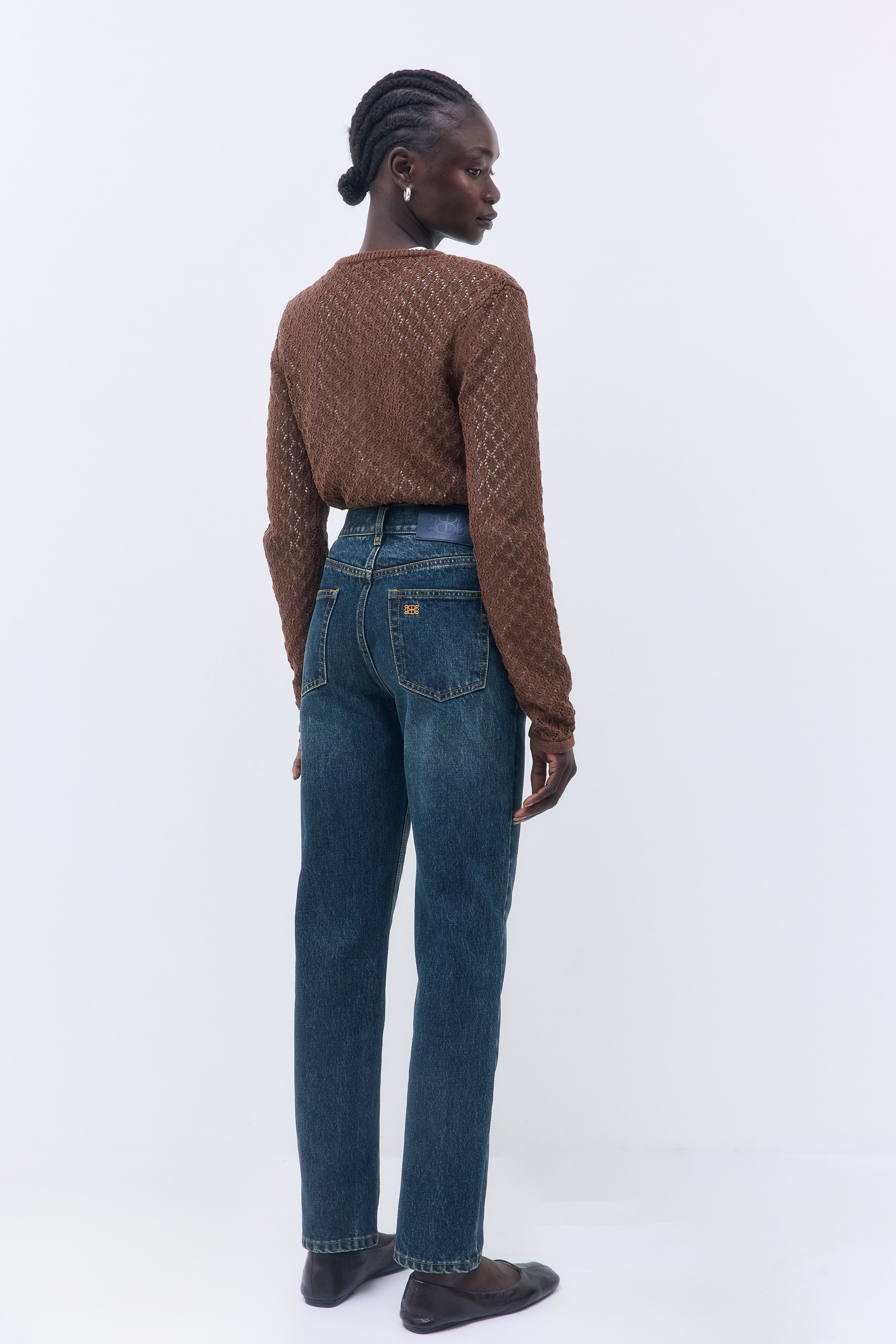 No.6| High Waisted Straight Full Length Denim - Image 5
