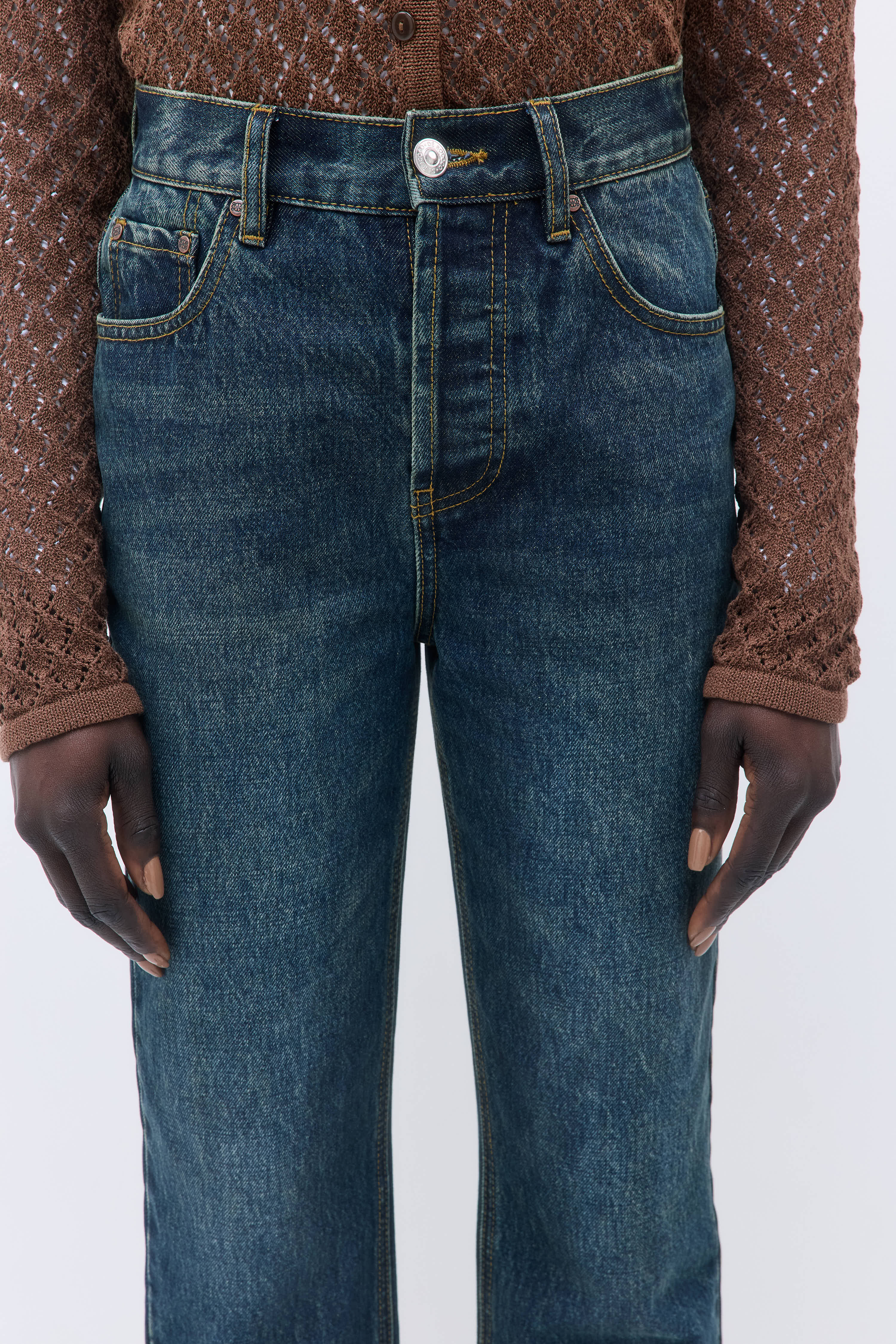 No.6| High Waisted Straight Full Length Denim - Image 6