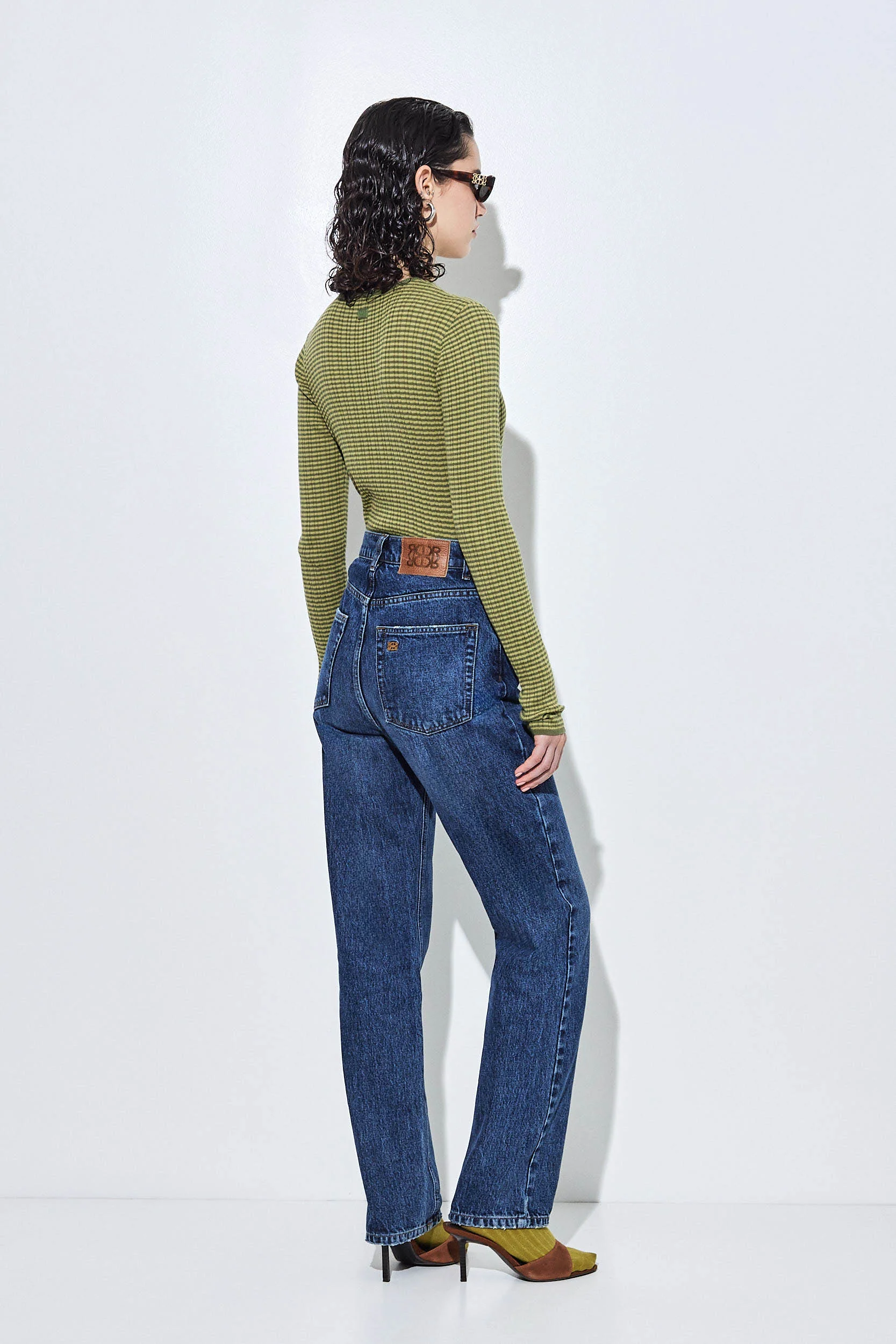 No.6| High Waisted Straight Full Length Denim - Image 5
