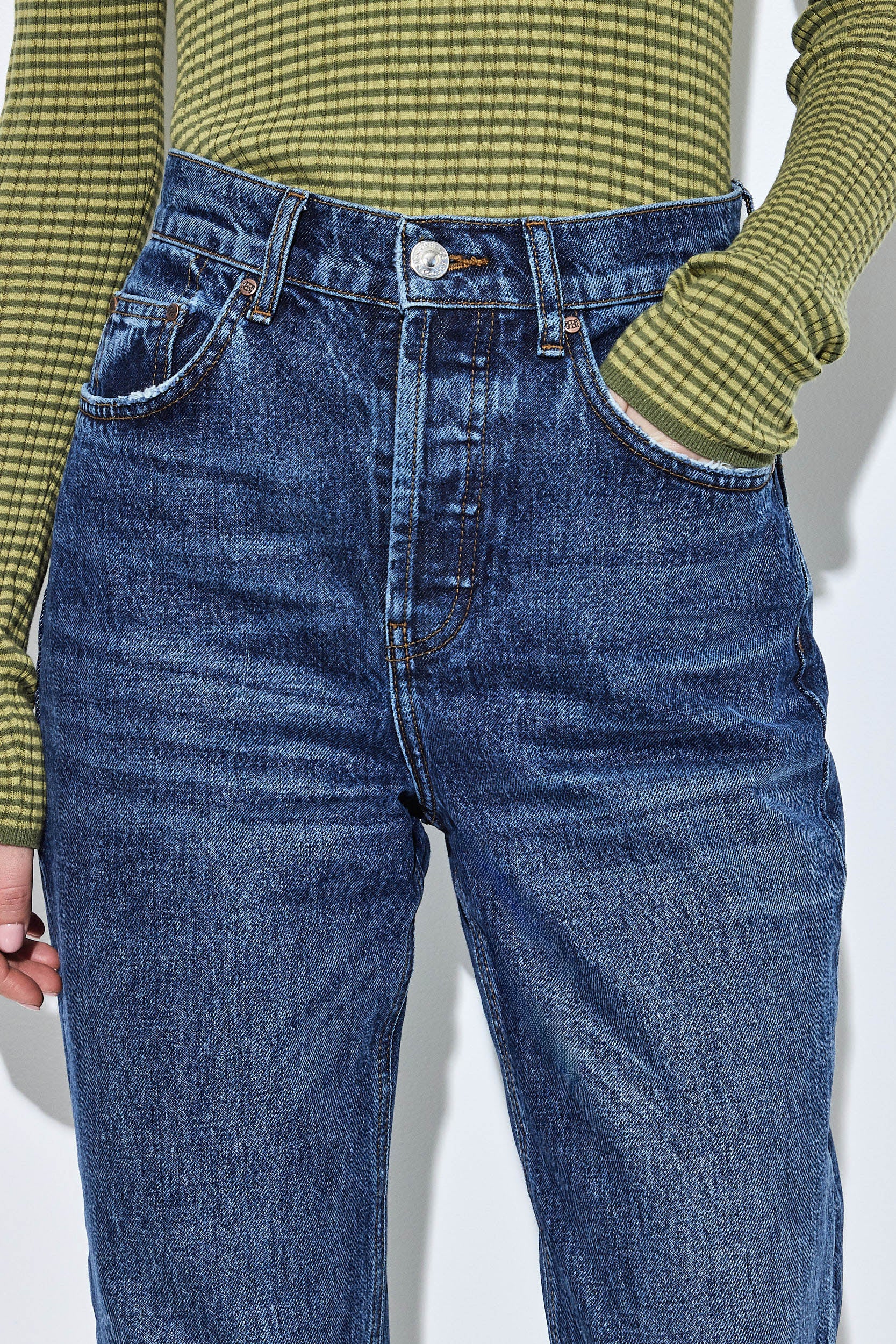No.6| High Waisted Straight Full Length Denim - Image 9
