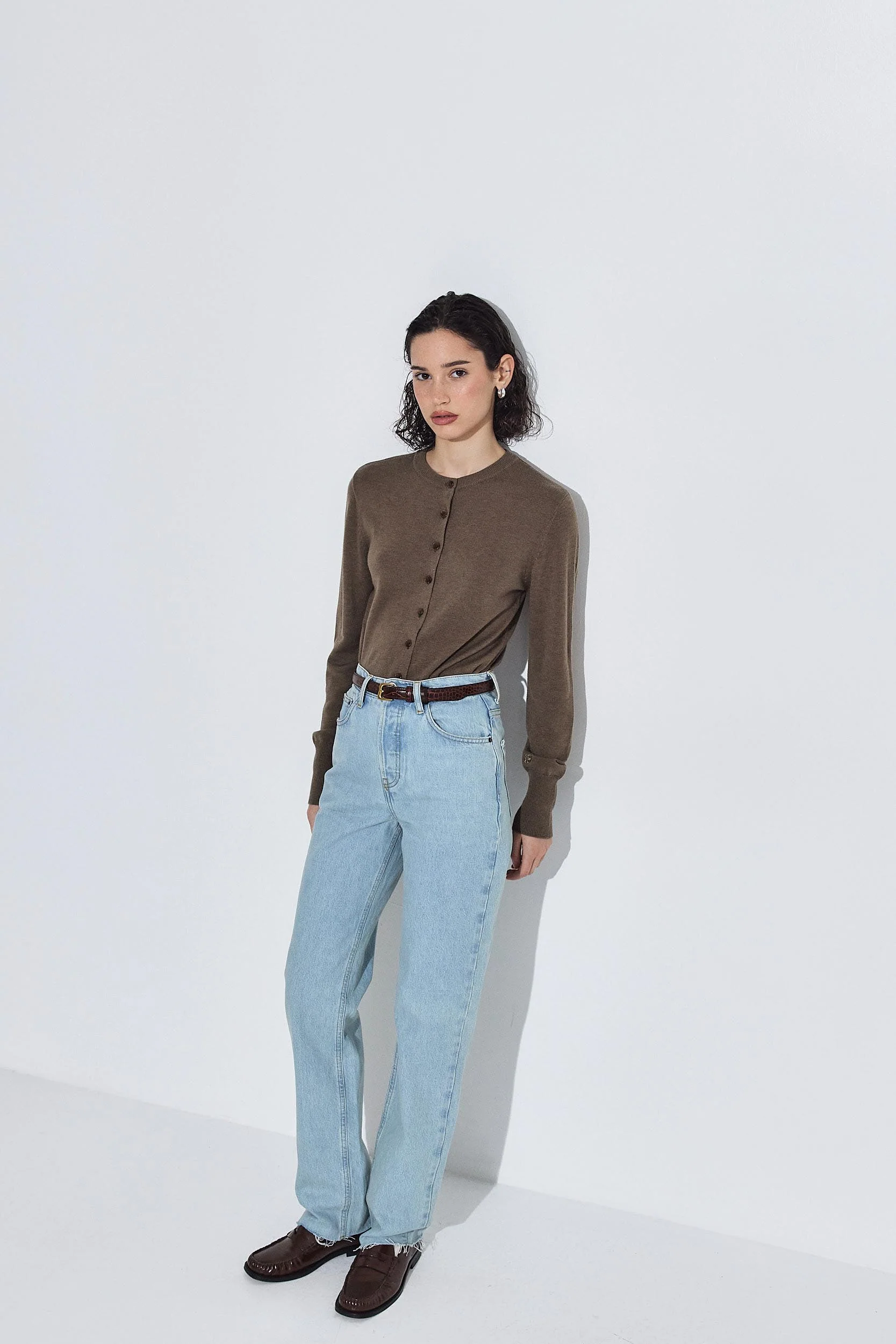 No.6| High Waisted Straight Full Length Denim - Image 3