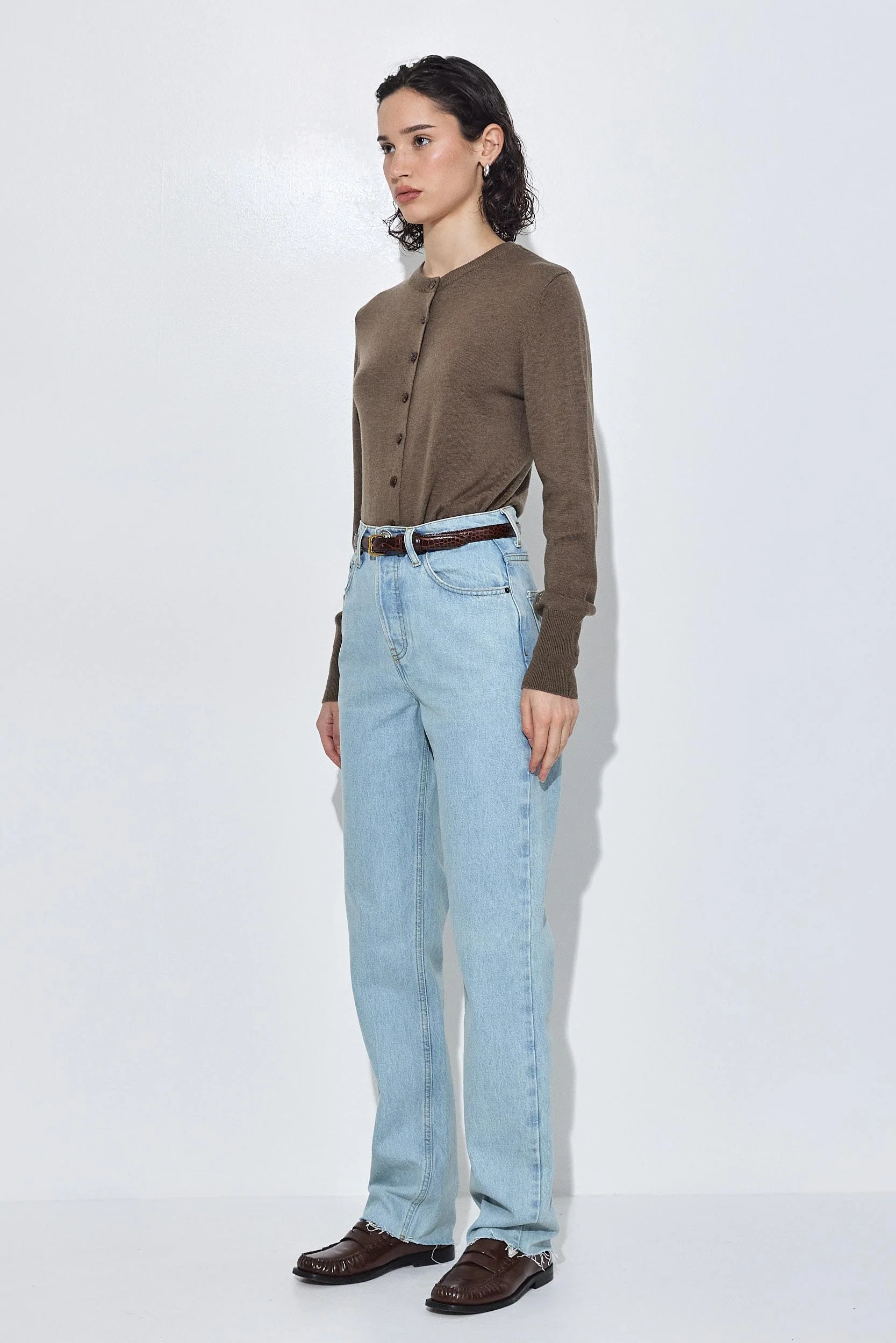 No.6| High Waisted Straight Full Length Denim - Image 4