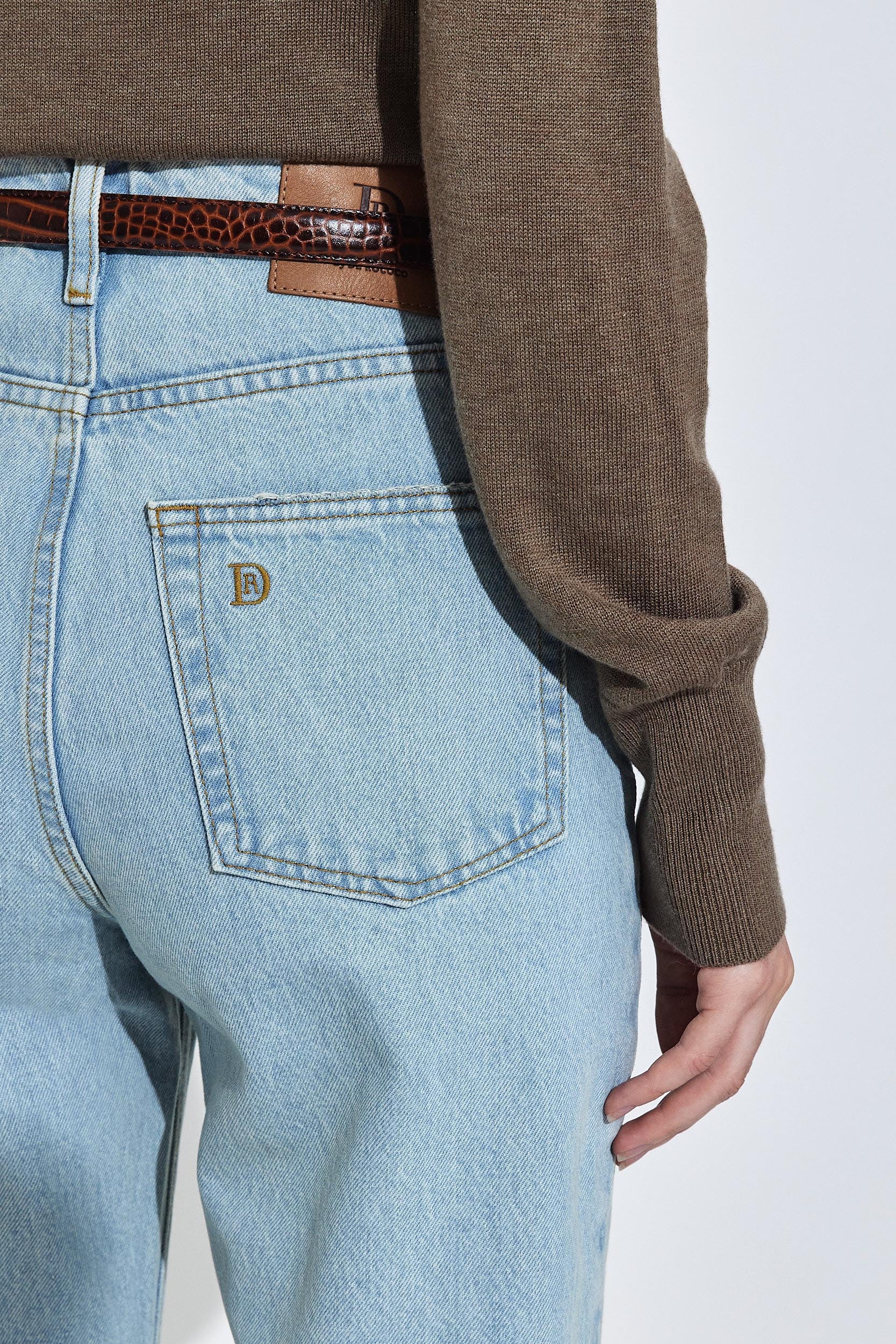 No.6| High Waisted Straight Full Length Denim - Image 7