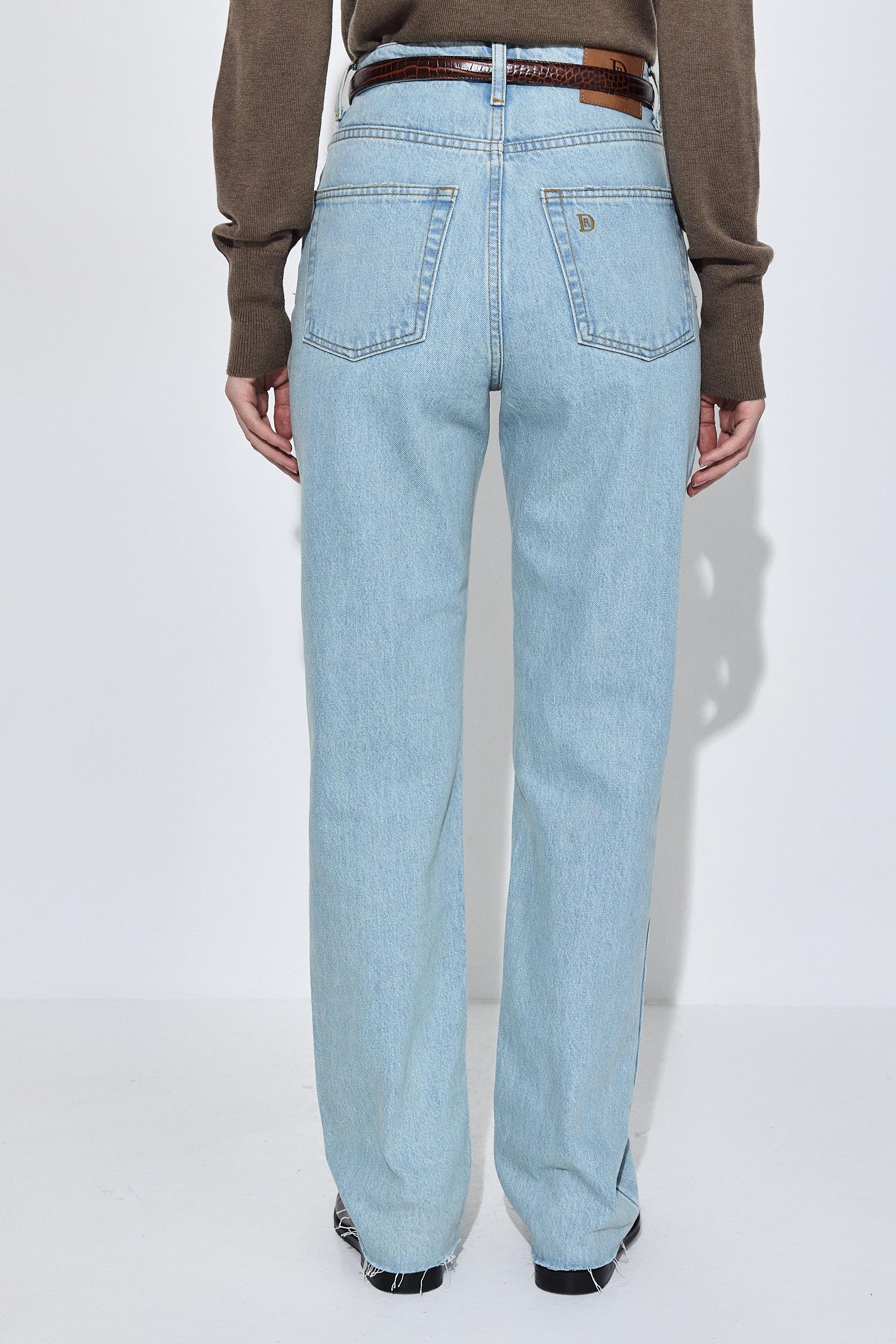 No.6| High Waisted Straight Full Length Denim - Image 8