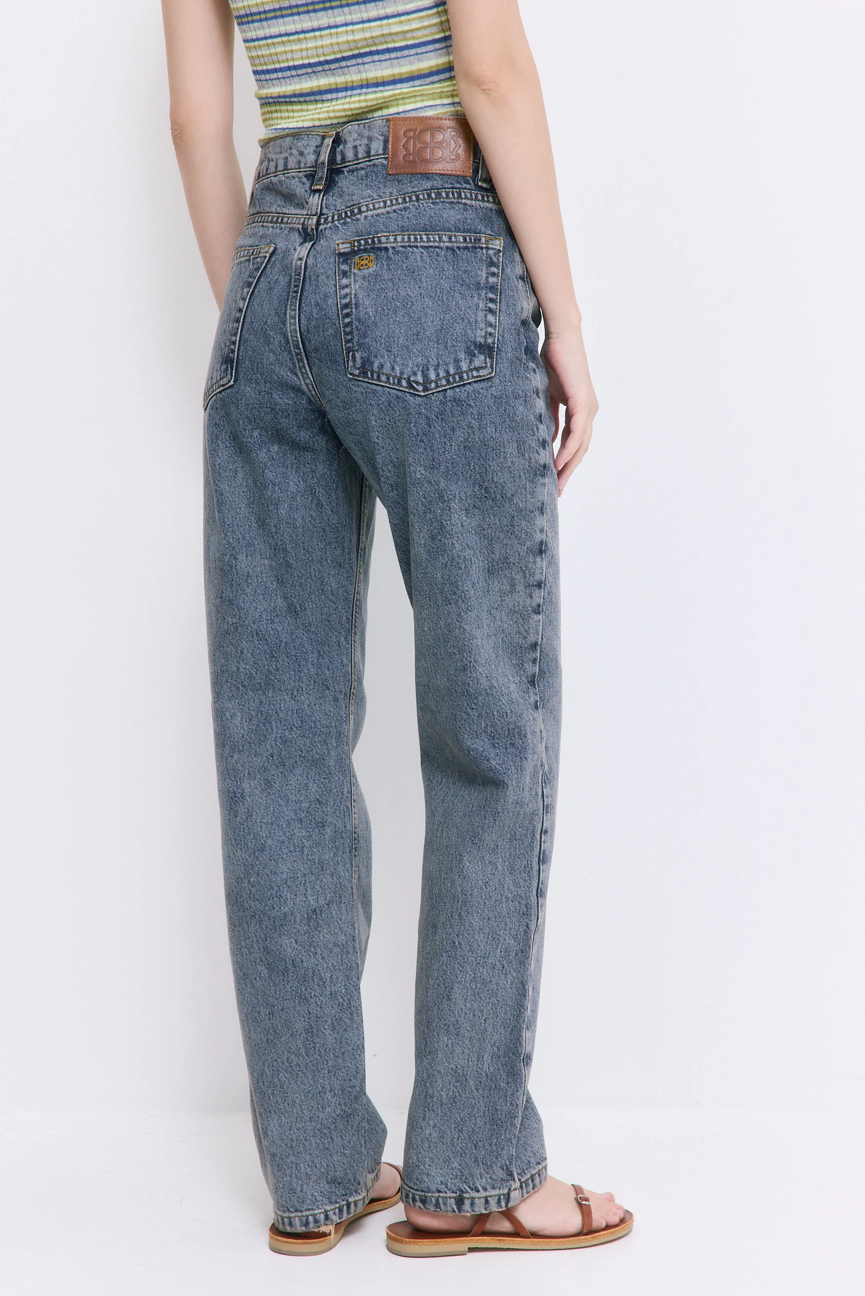 No.6| High Waisted Straight Full Length Denim - Image 5