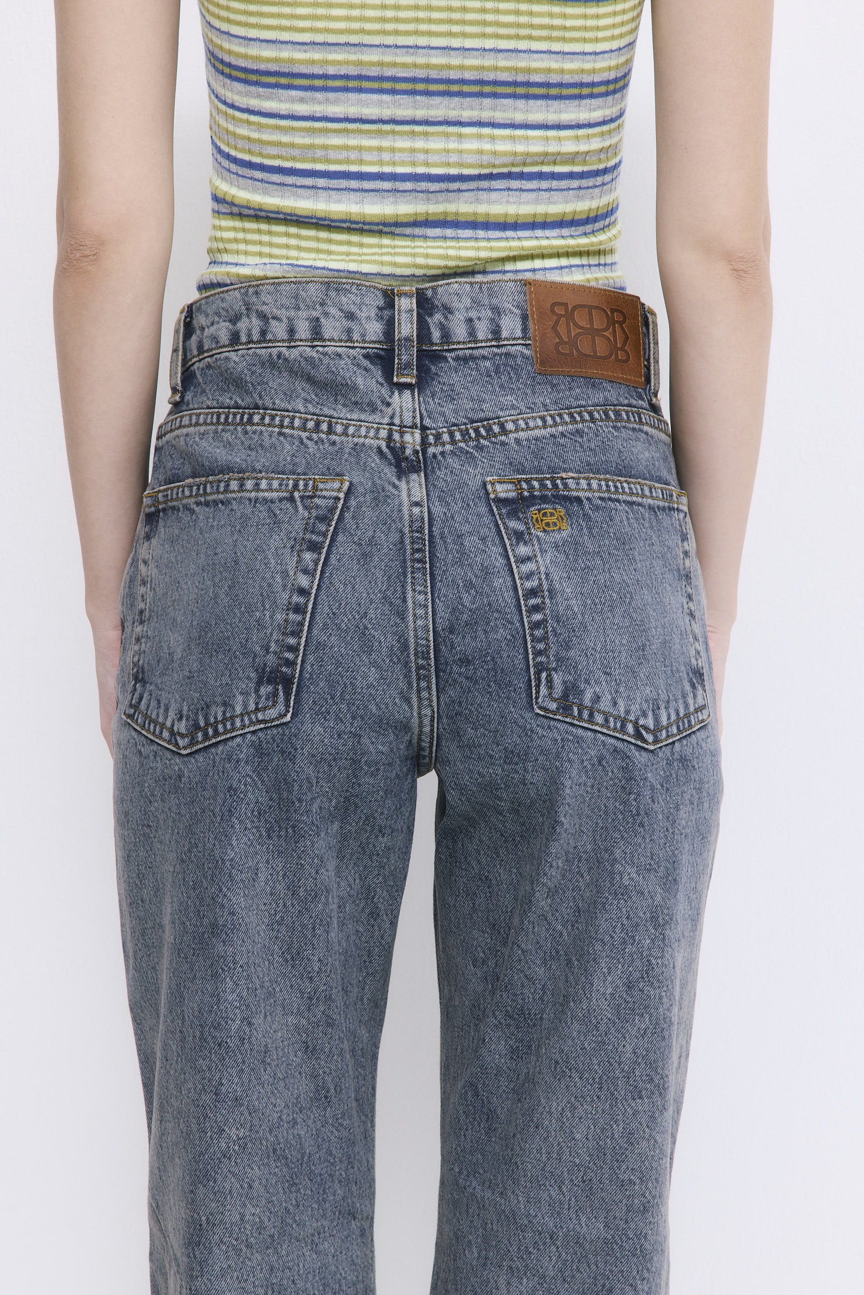 No.6| High Waisted Straight Full Length Denim - Image 6