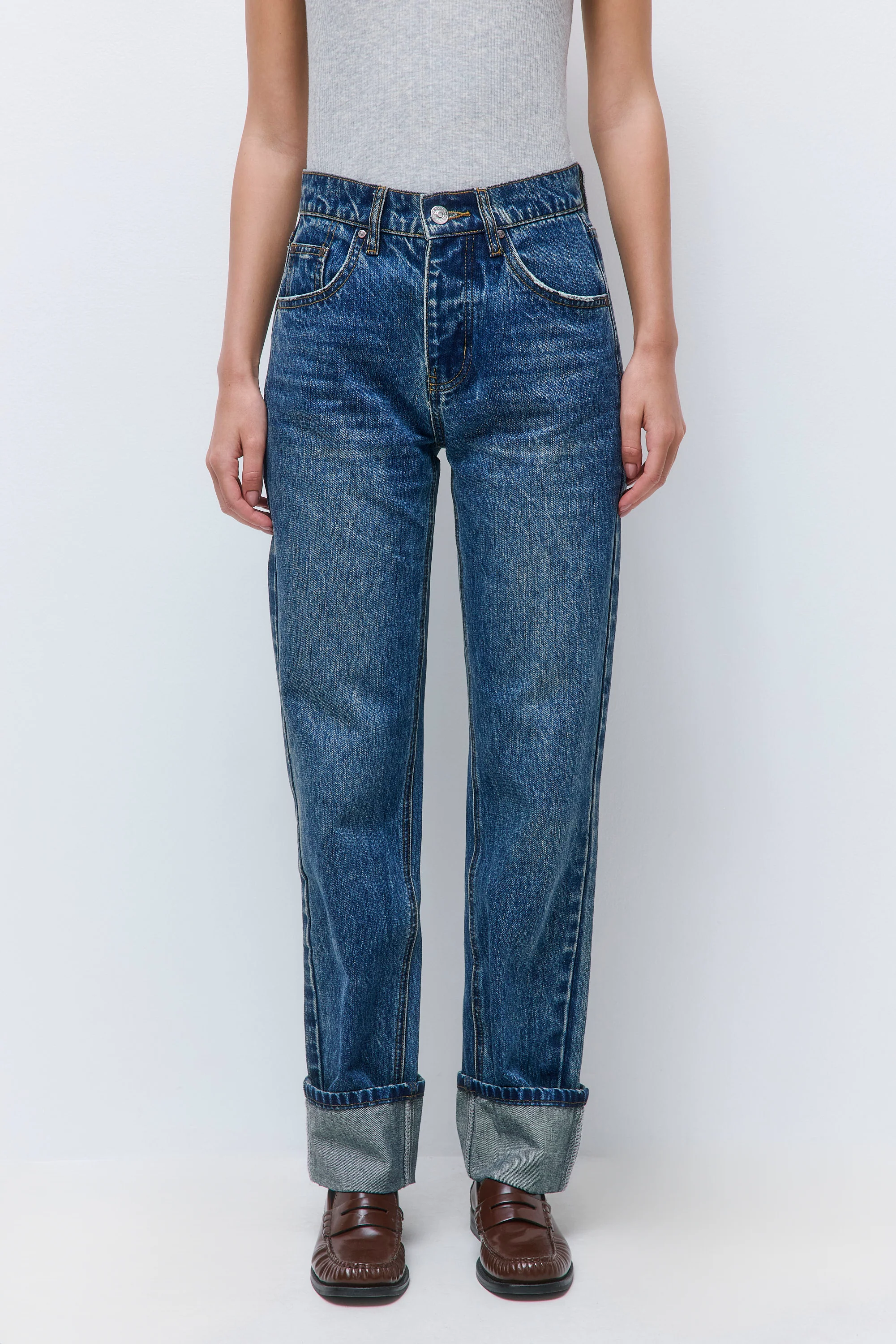 No.16| Mid Waist Straight Denim - Image 2