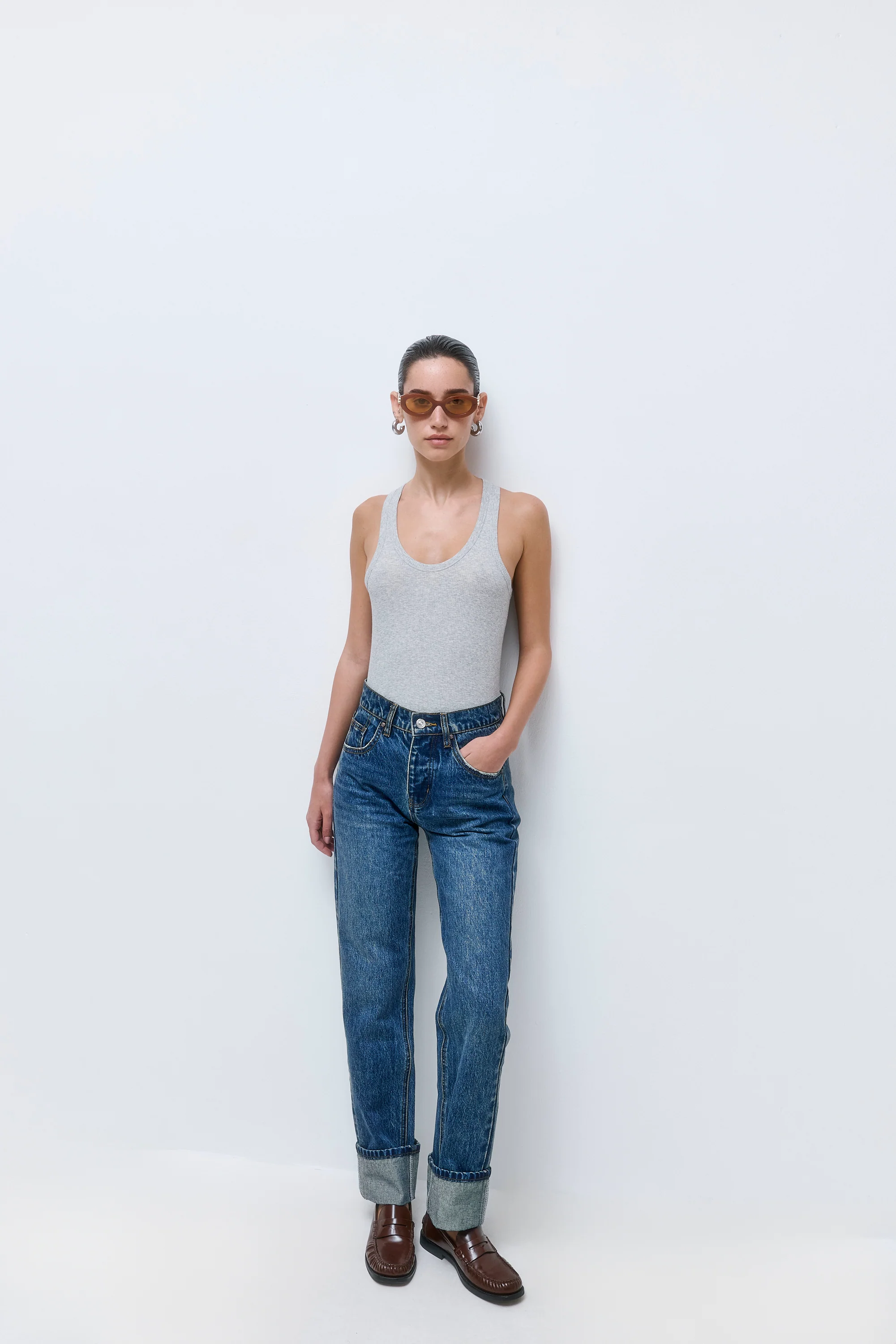 No.16| Mid Waist Straight Denim - Image 3