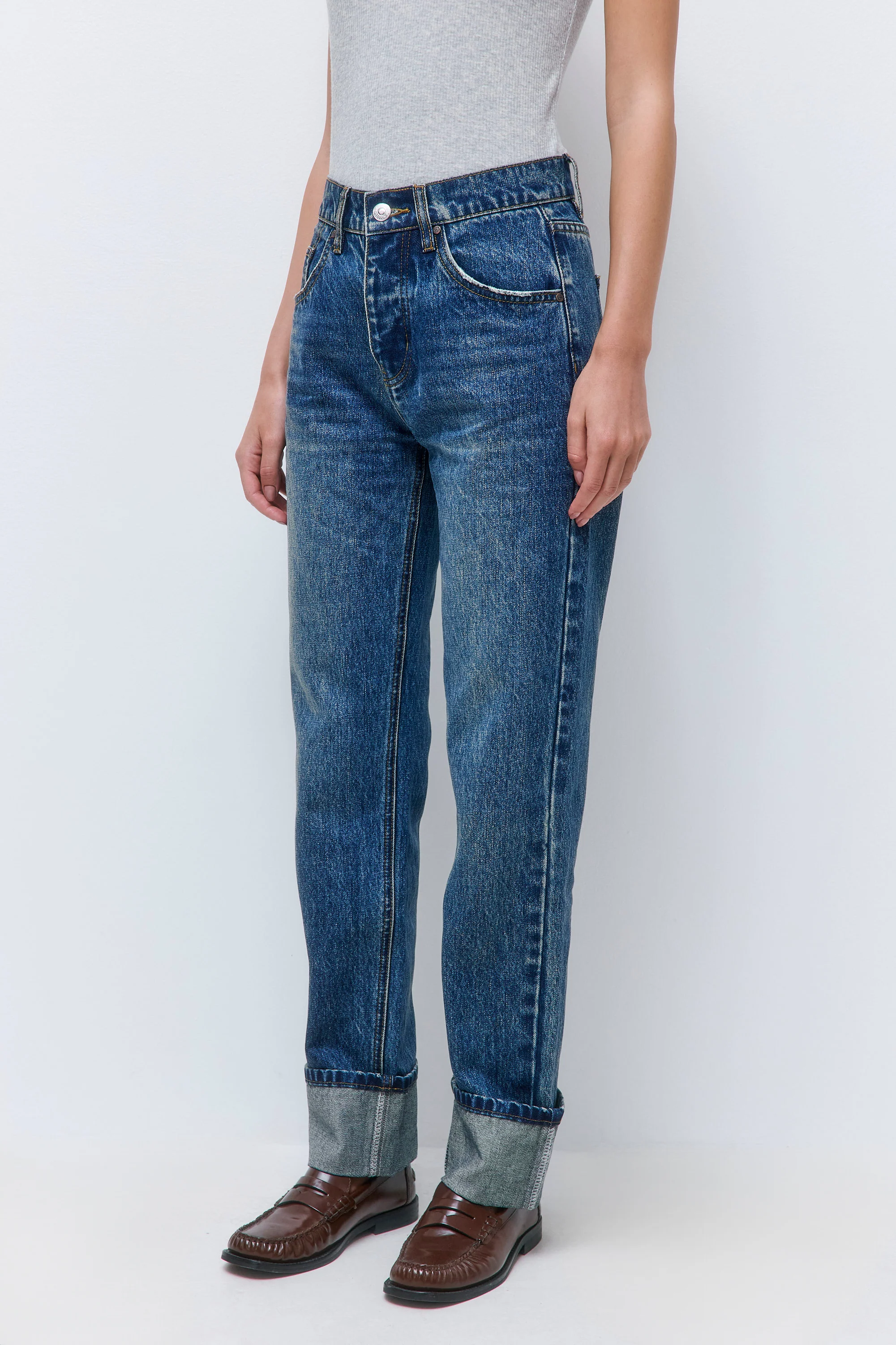 No.16| Mid Waist Straight Denim - Image 4