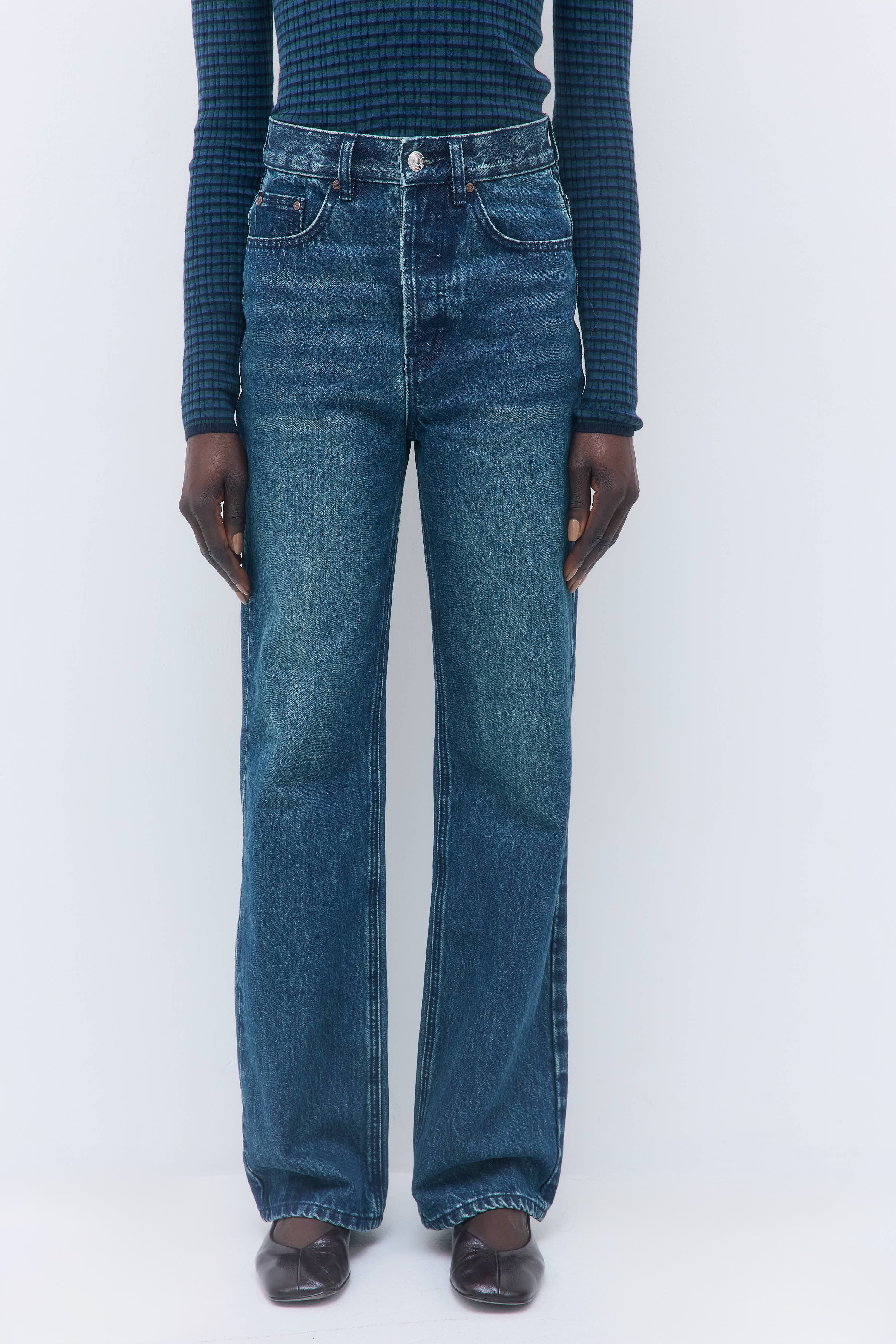 No.8| High Waisted Wide Leg Denim - Image 2
