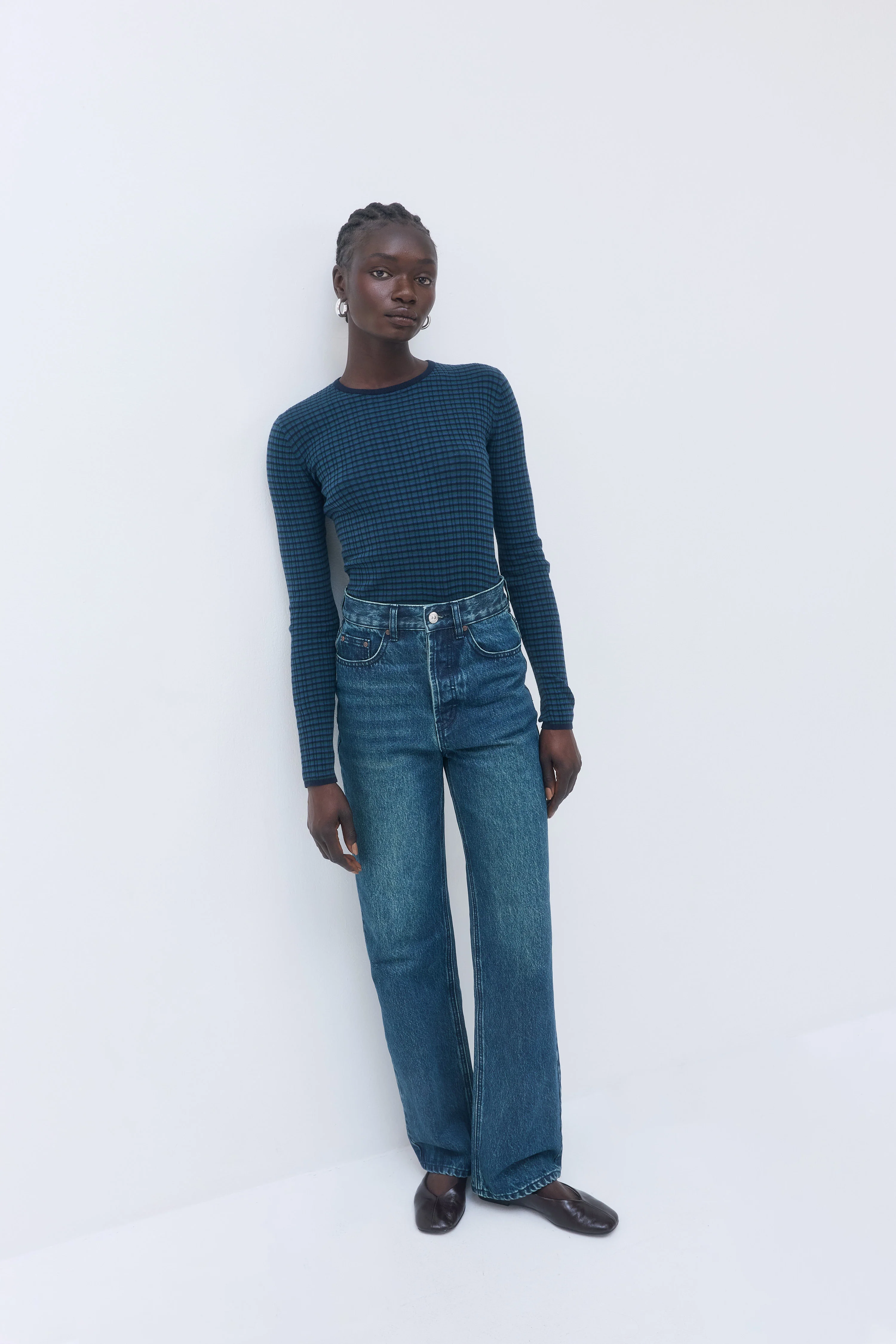 No.8| High Waisted Wide Leg Denim - Image 3