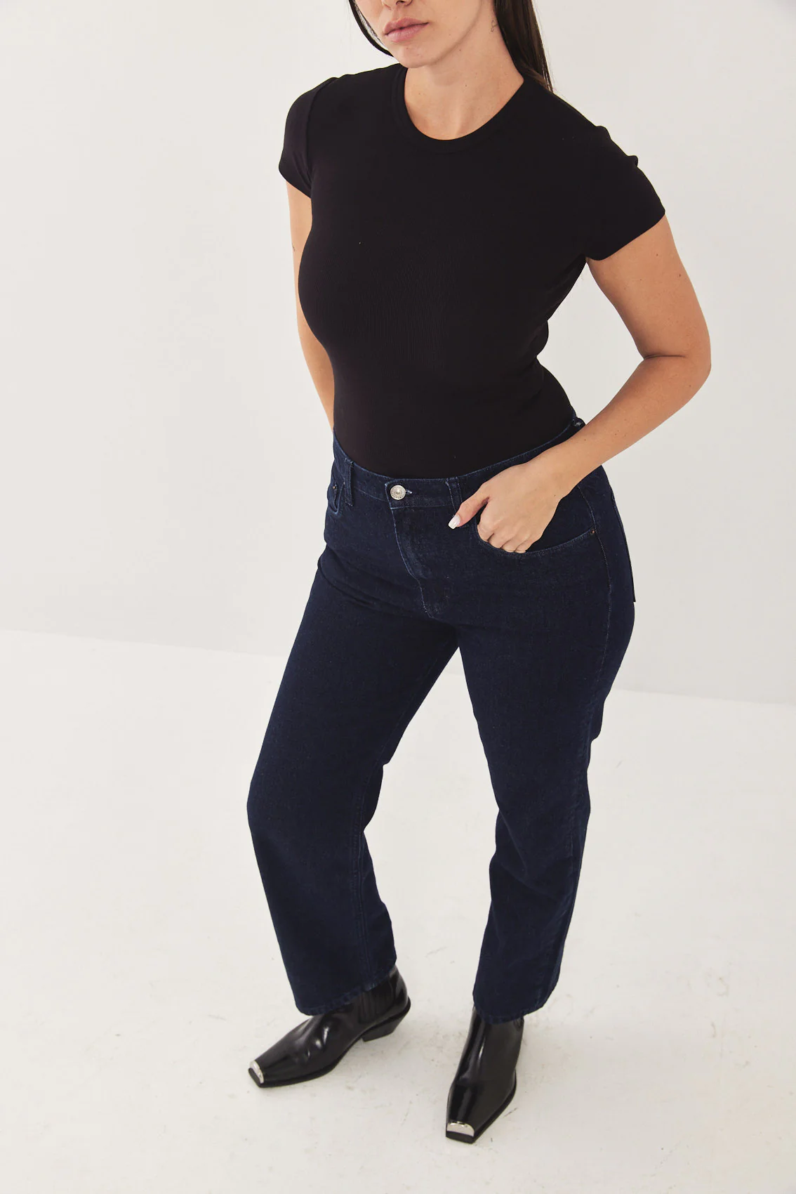 No.9| High Waist Straight Cropped Denim - Image 10
