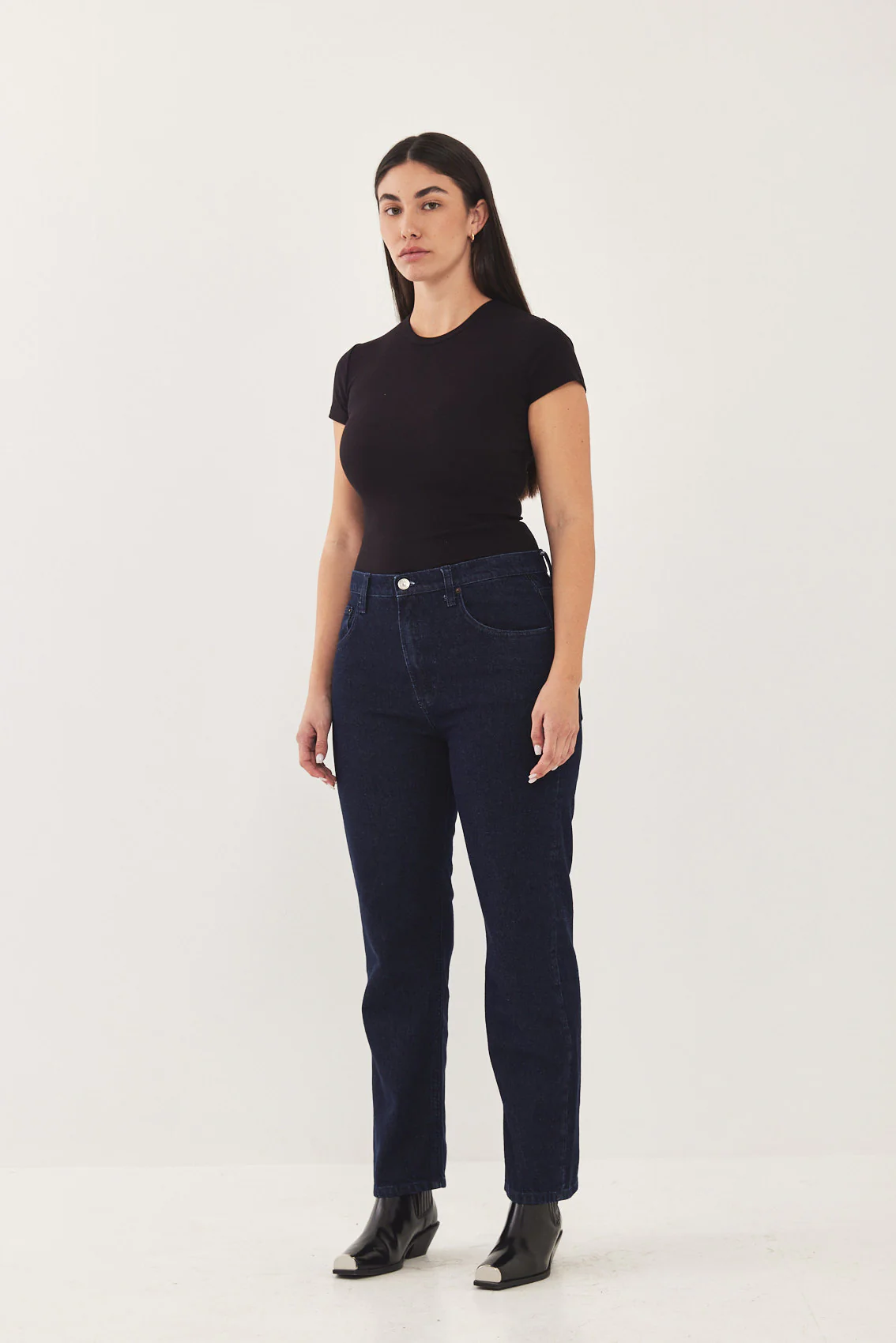 No.9| High Waist Straight Cropped Denim - Image 11