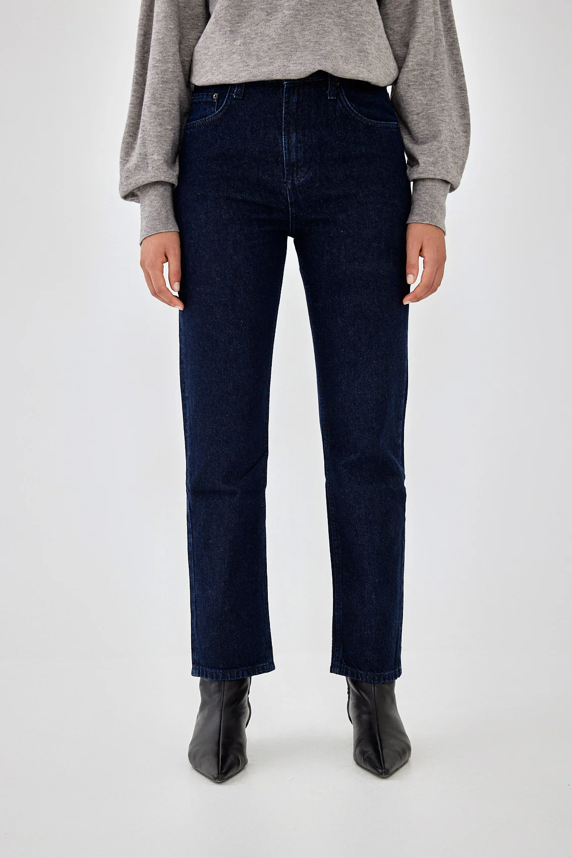 No.9| High Waist Straight Cropped Denim - Image 2
