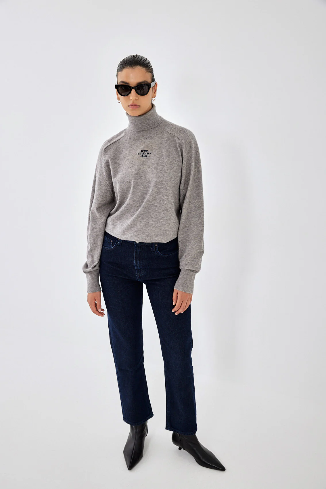 No.9| High Waist Straight Cropped Denim - Image 3