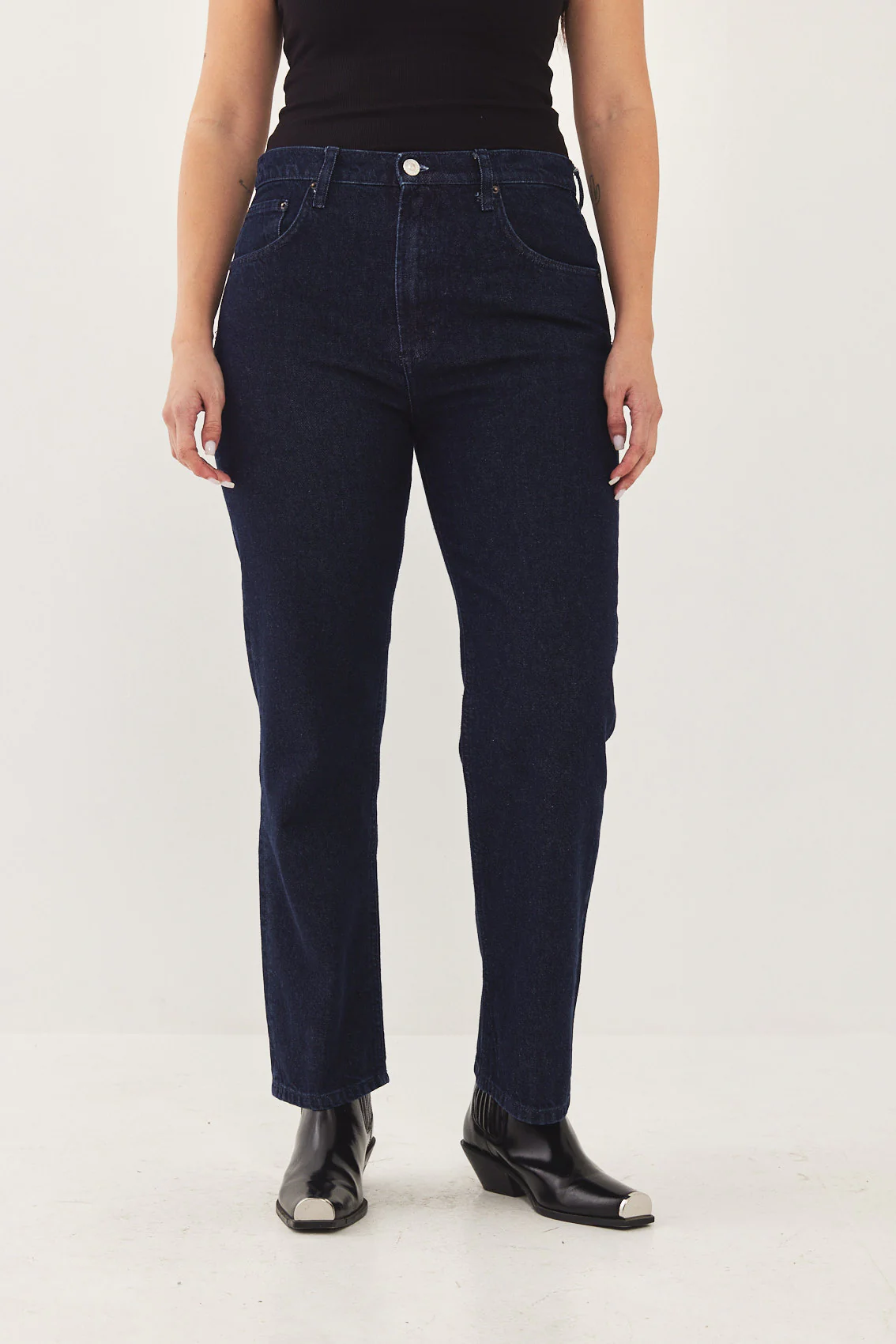 No.9| High Waist Straight Cropped Denim - Image 9