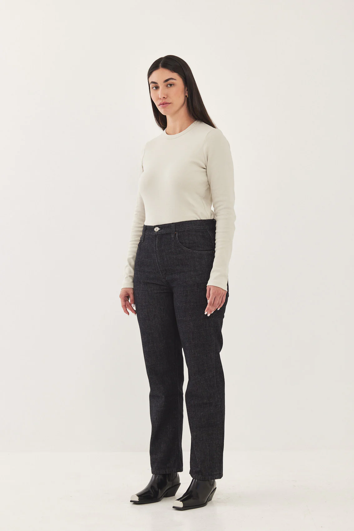No.9| High Waist Straight Cropped Denim - Image 10
