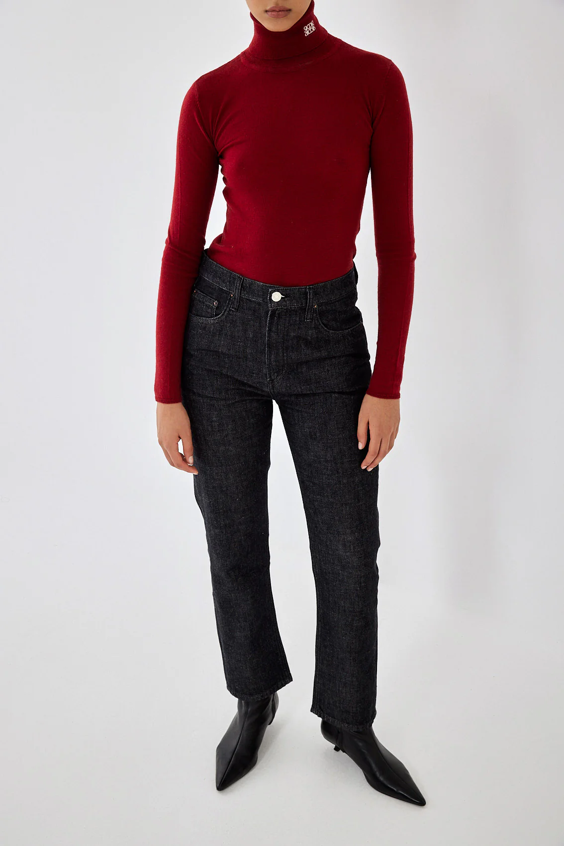 No.9| High Waist Straight Cropped Denim - Image 3