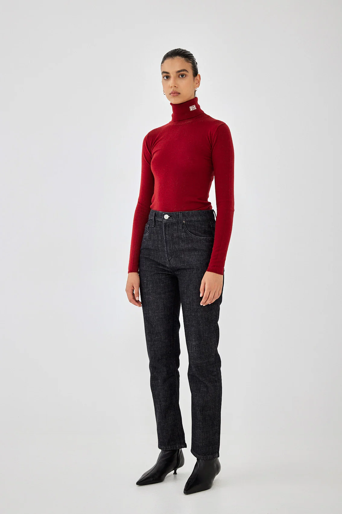 No.9| High Waist Straight Cropped Denim - Image 4
