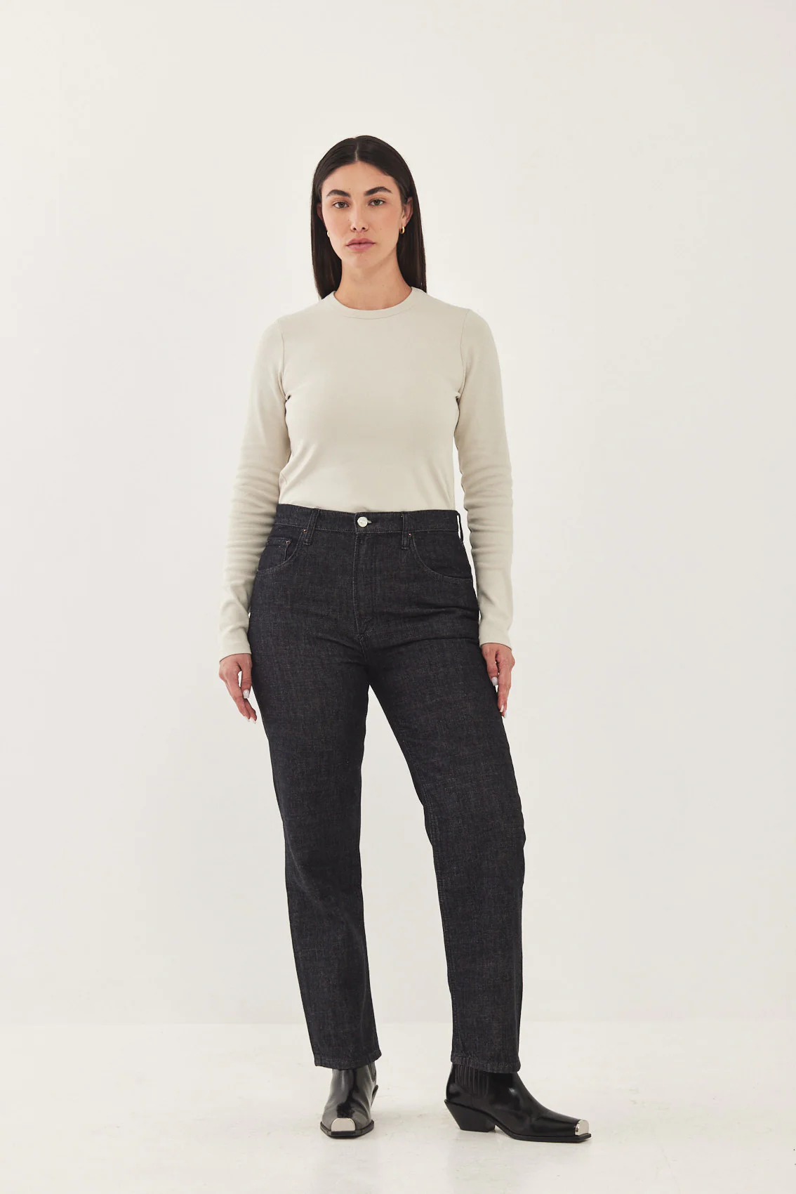 No.9| High Waist Straight Cropped Denim - Image 7