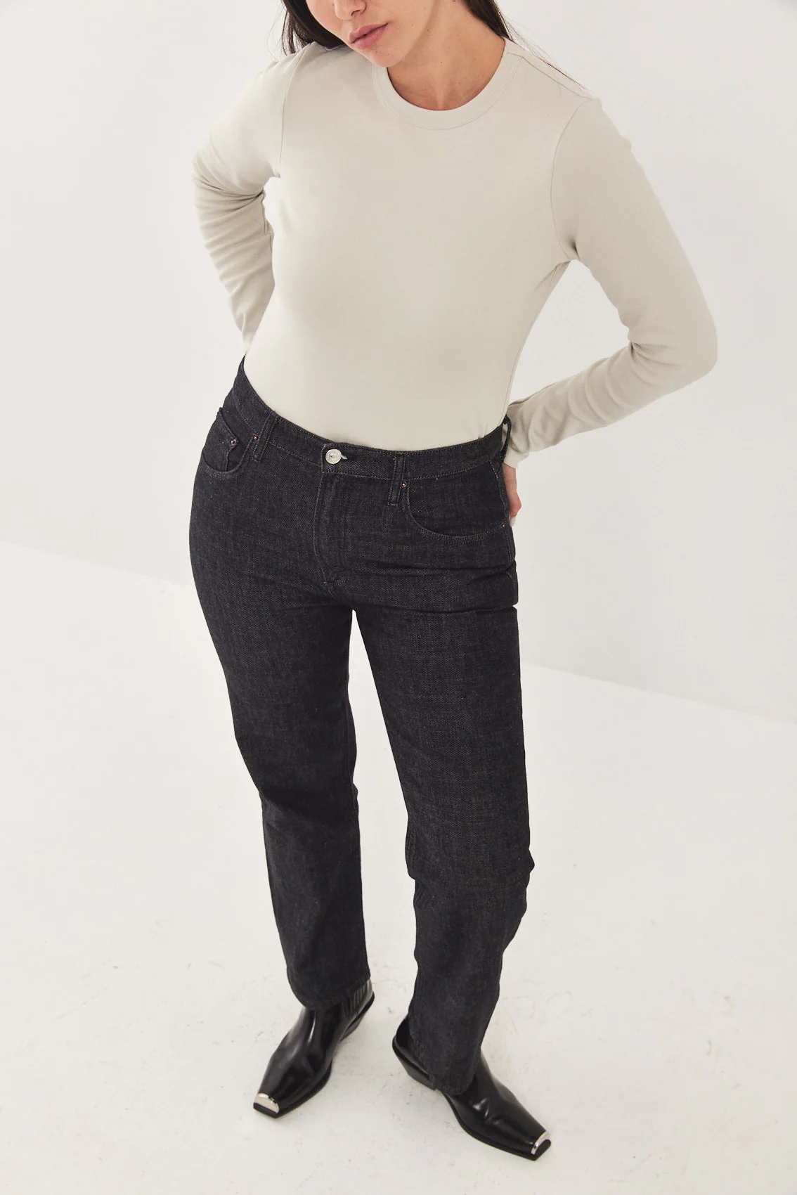 No.9| High Waist Straight Cropped Denim - Image 9