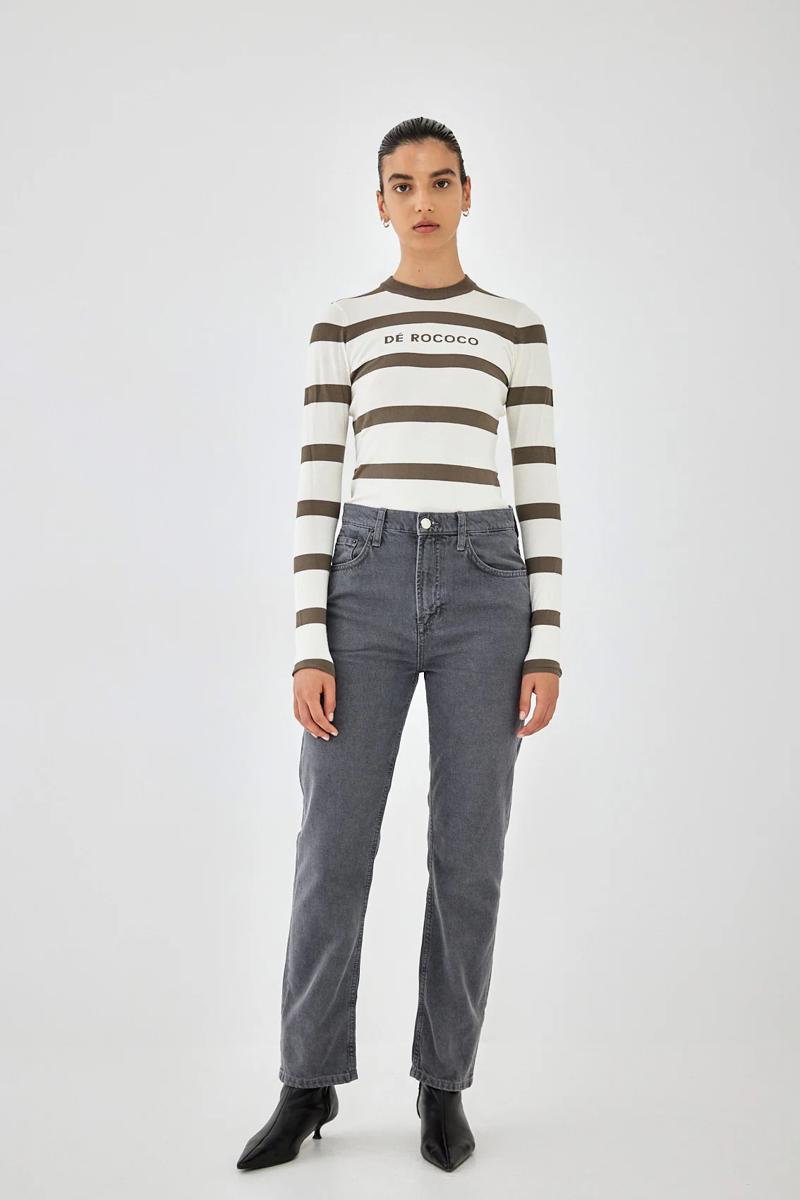 No.9| High Waist Straight Cropped Denim