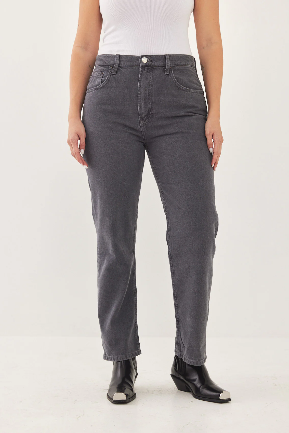 No.9| High Waist Straight Cropped Denim - Image 8