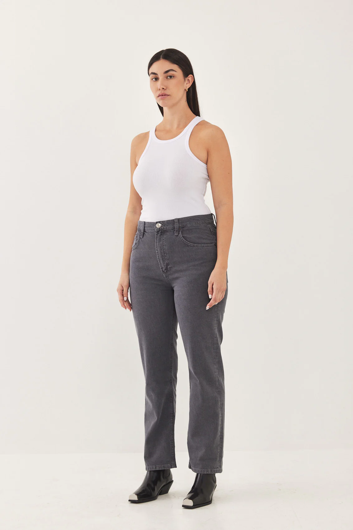 No.9| High Waist Straight Cropped Denim - Image 9