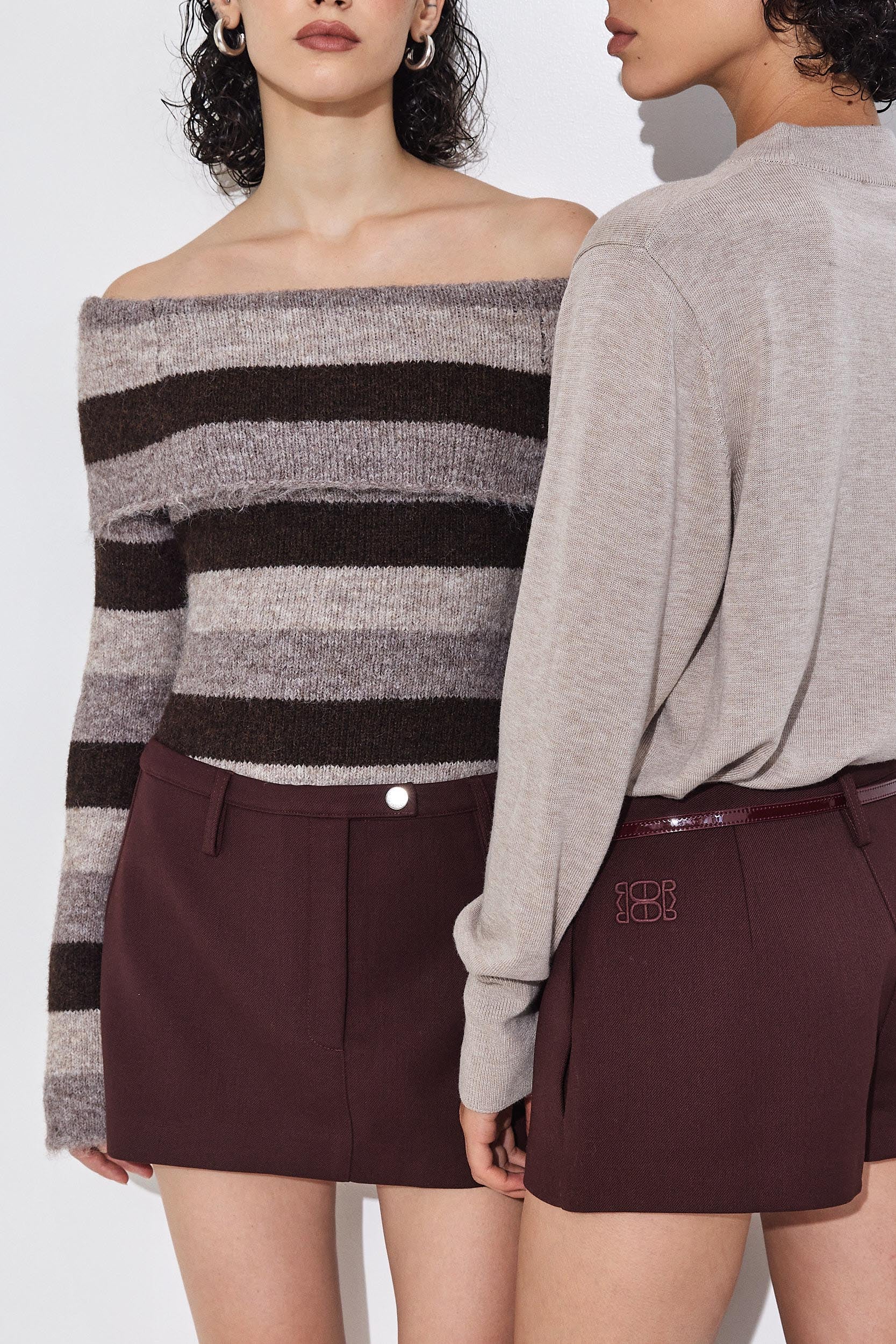 Off Shoulder Fuzzy Sweater - Image 8