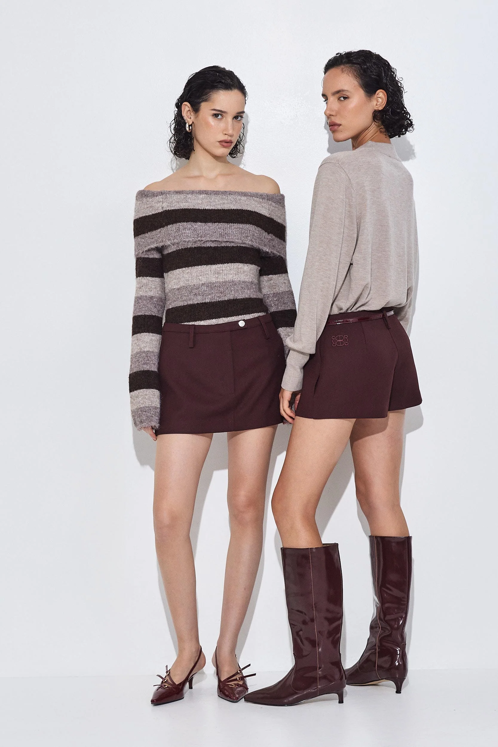 Off Shoulder Fuzzy Sweater - Image 9