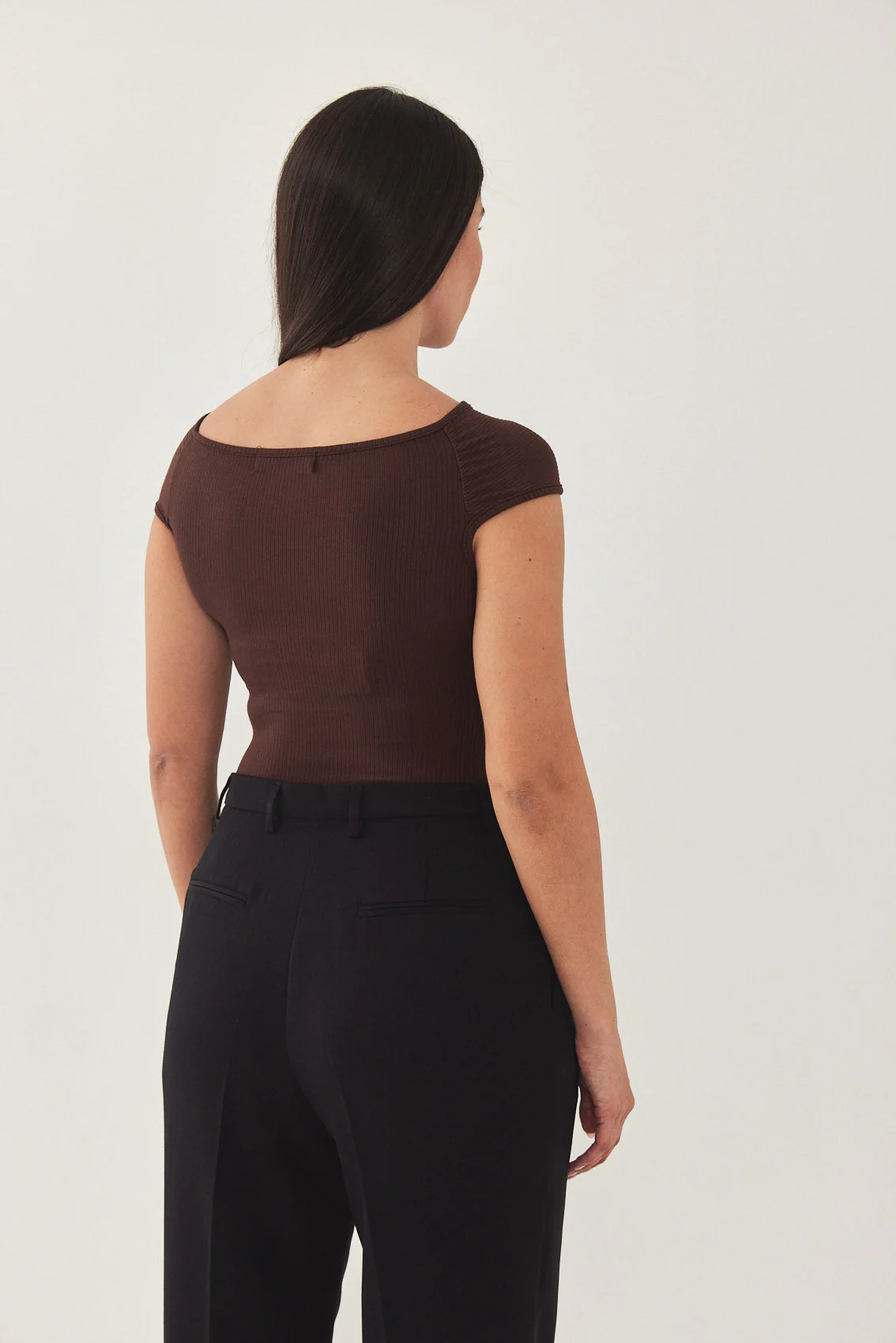 Off Shoulder Ribbed Tank Top - Image 6
