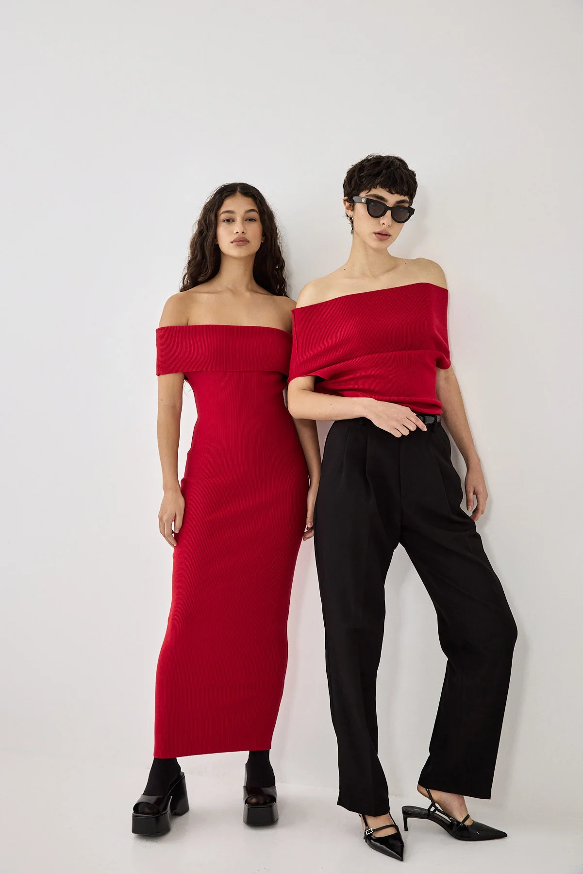Off Shoulder Tight Ribbed Dress - Image 8