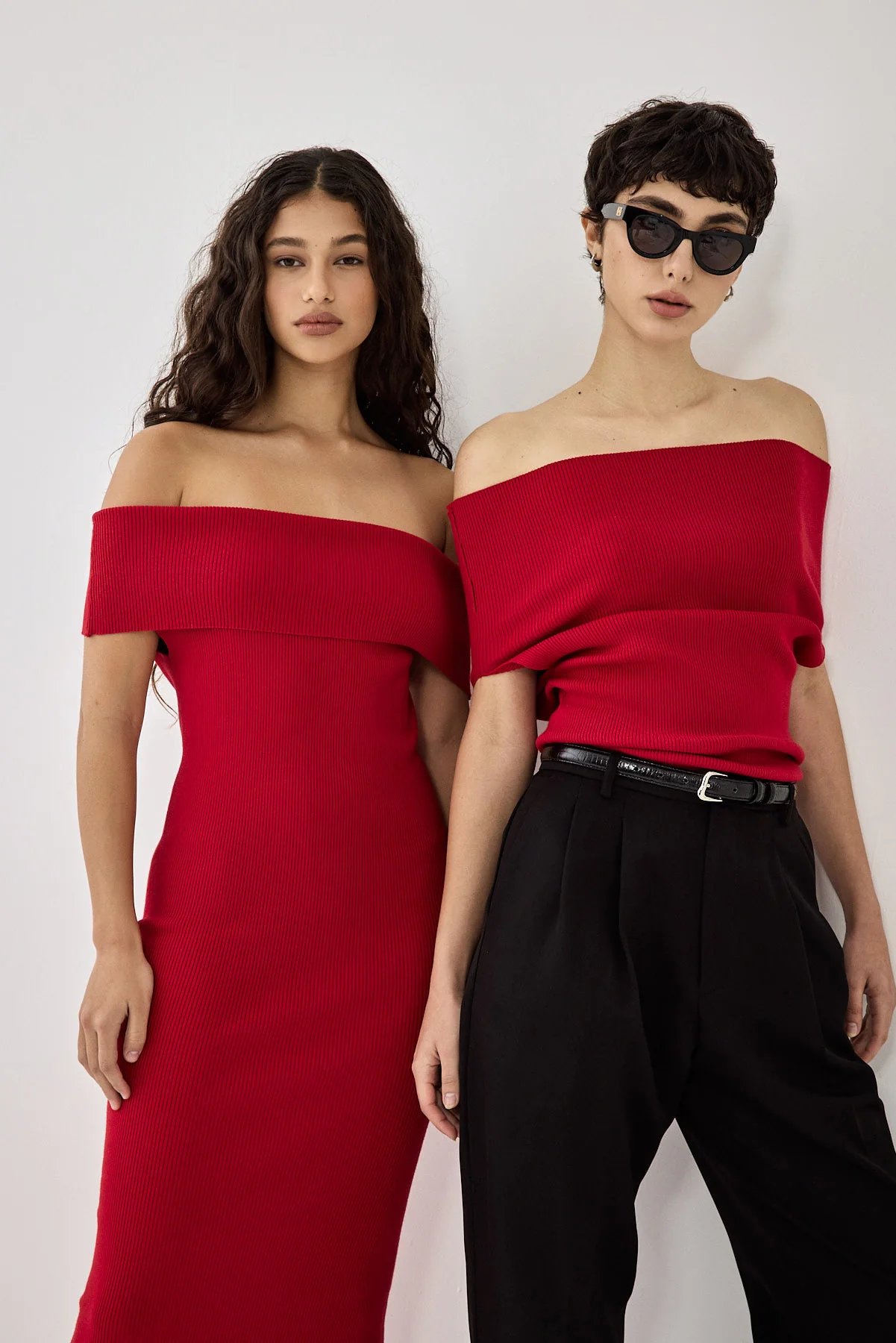 Off Shoulder Tight Ribbed Dress - Image 9