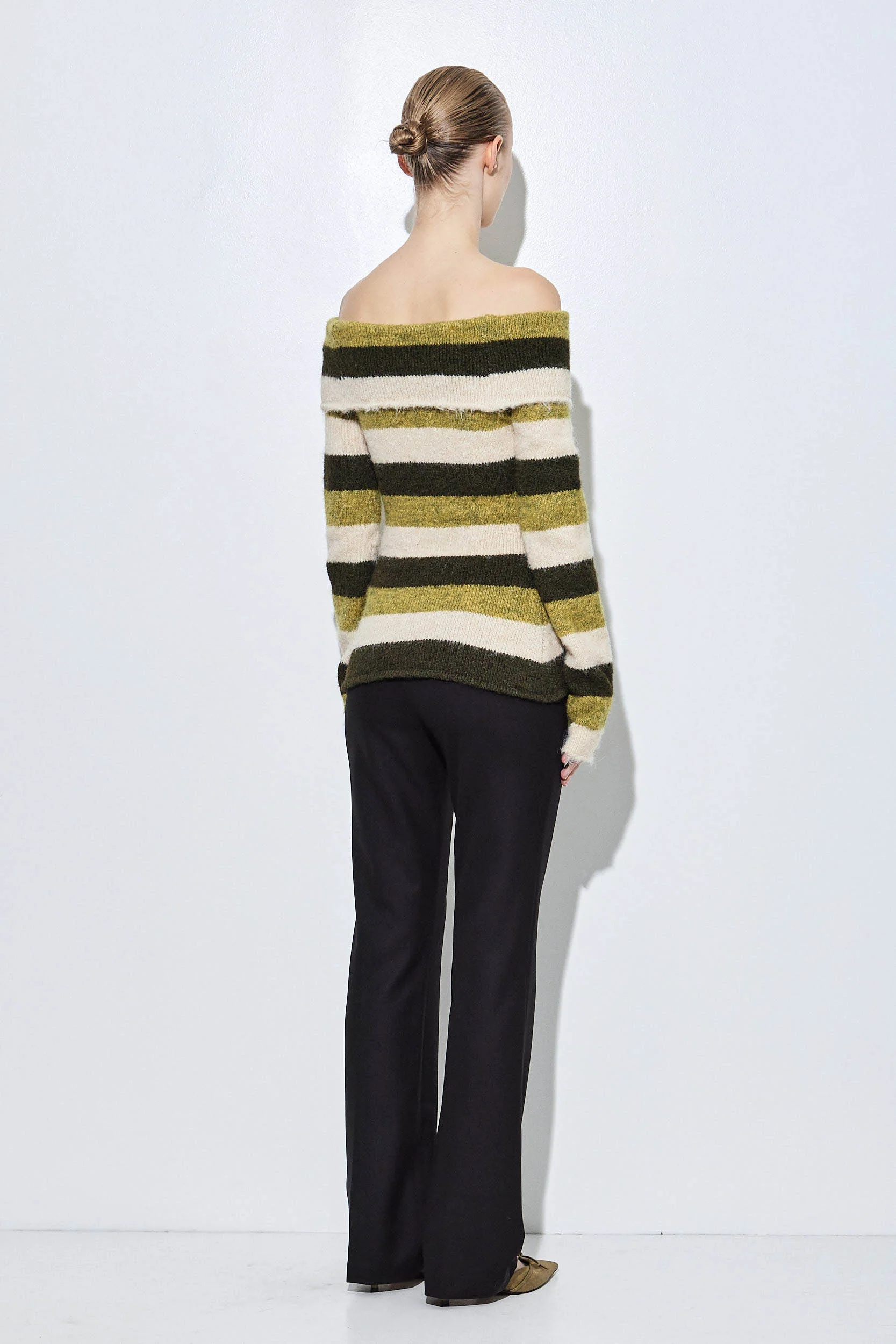 Off Shoulder Fuzzy Knit - Image 5
