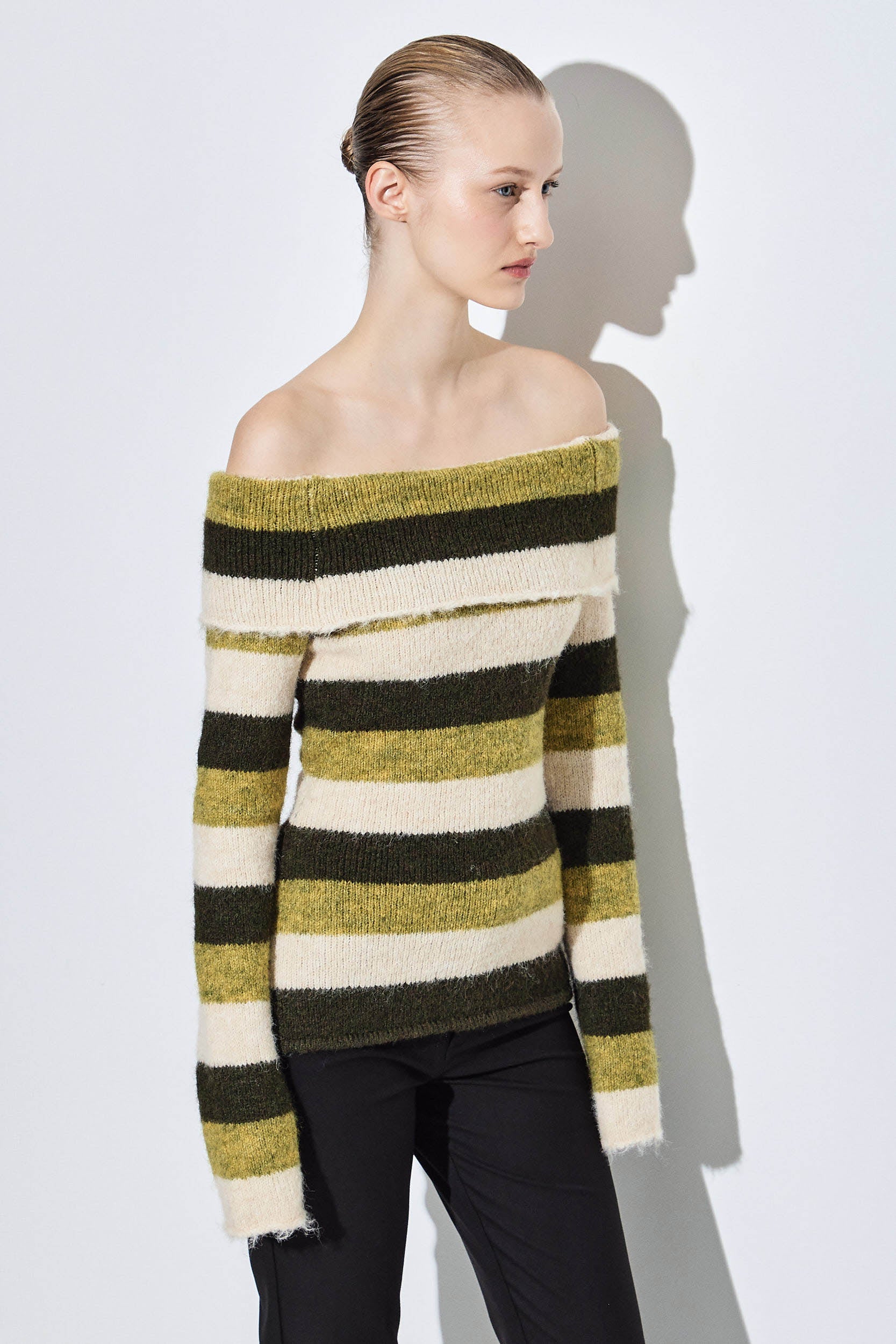Off Shoulder Fuzzy Knit - Image 7