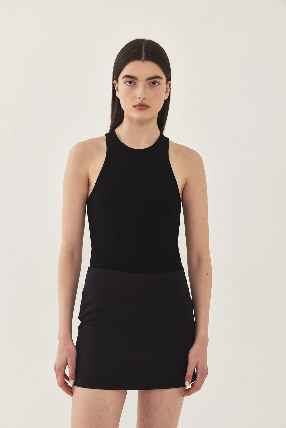 Open Back Ribbed Bodysuit
