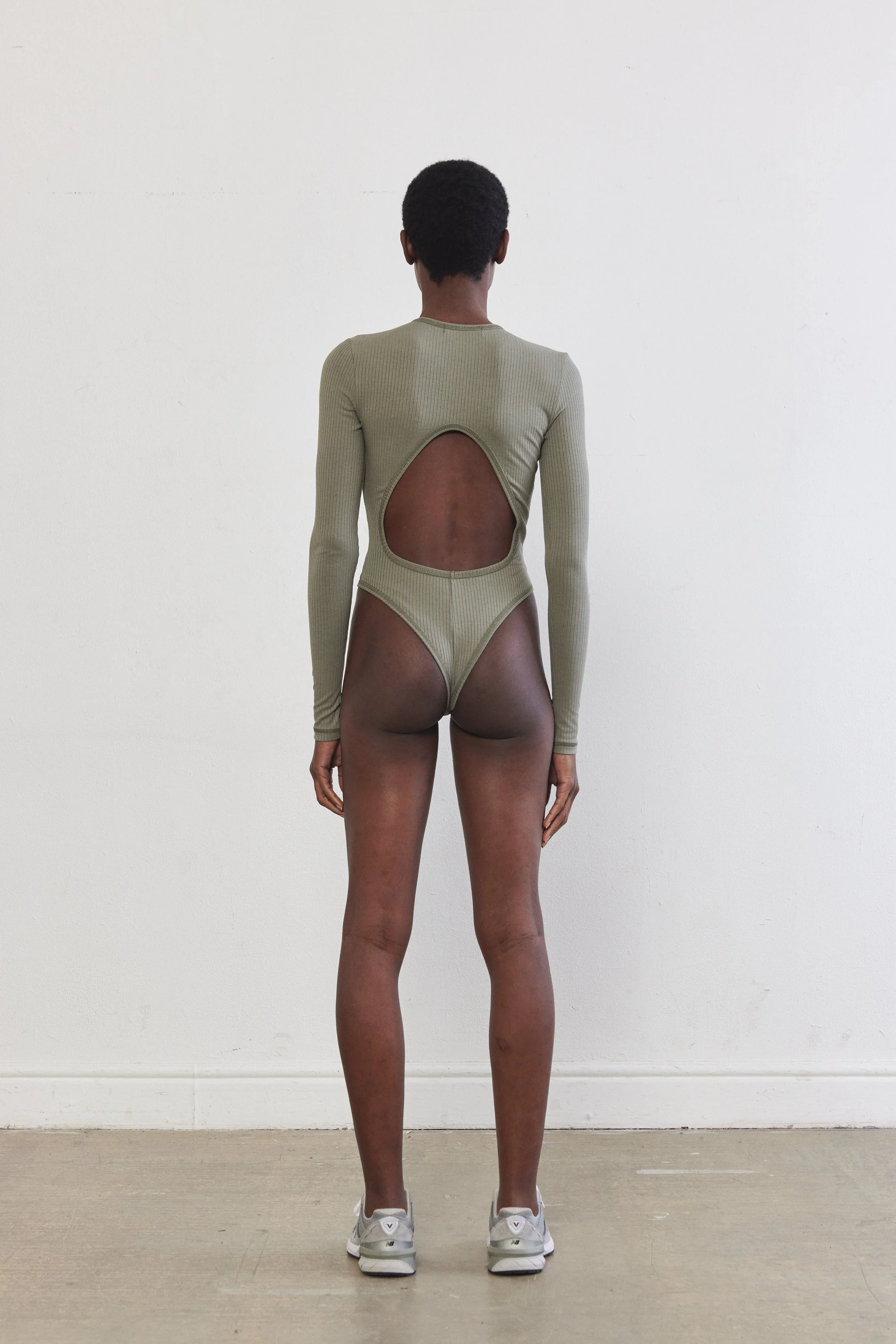 Open Back Ribbed Bodysuit - Image 6