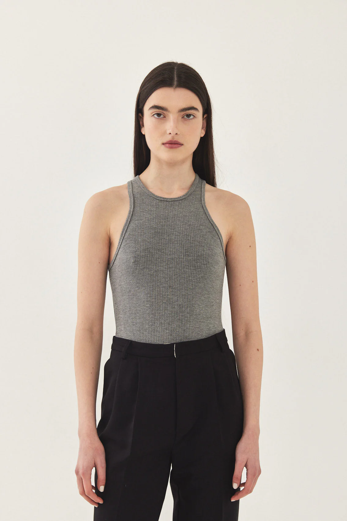 Open Back Ribbed Bodysuit