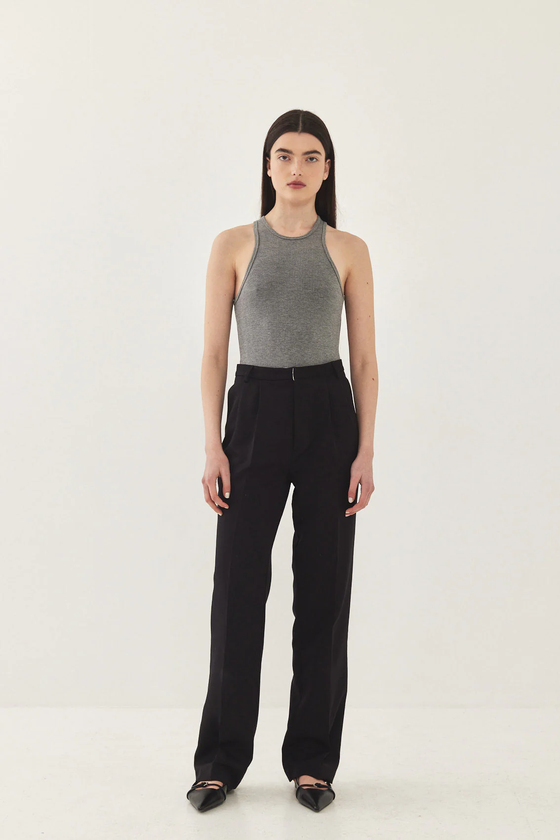 Open Back Ribbed Bodysuit - Image 2