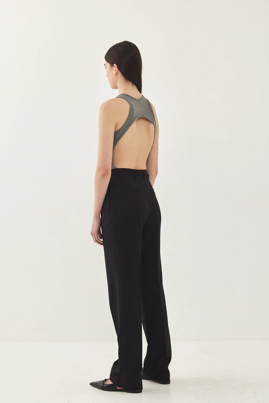 Open Back Ribbed Bodysuit - Image 5