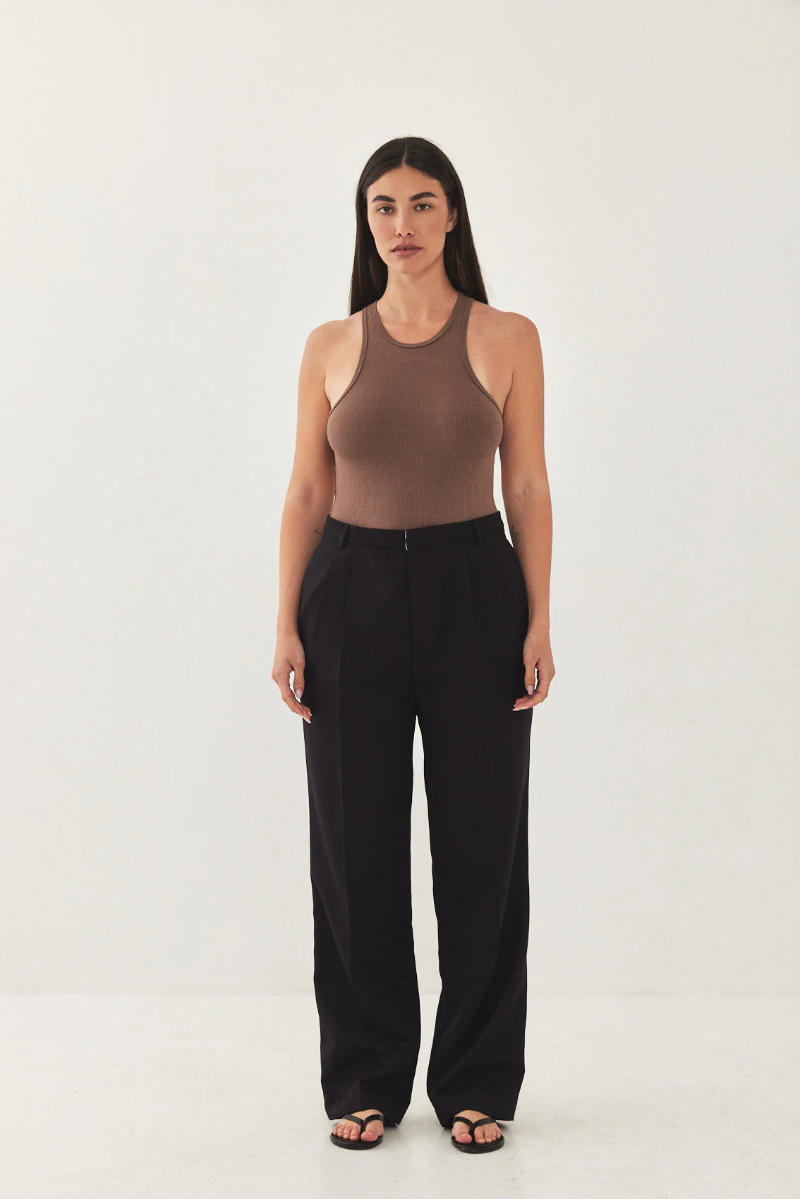 Open Back Ribbed Bodysuit - Image 2
