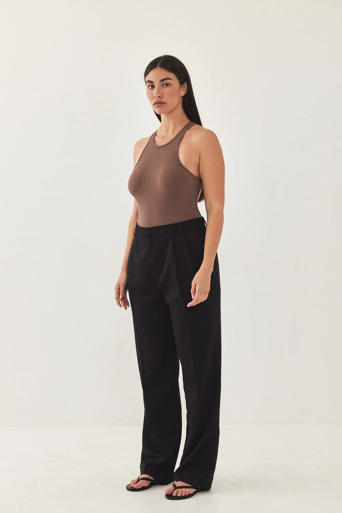 Open Back Ribbed Bodysuit - Image 3