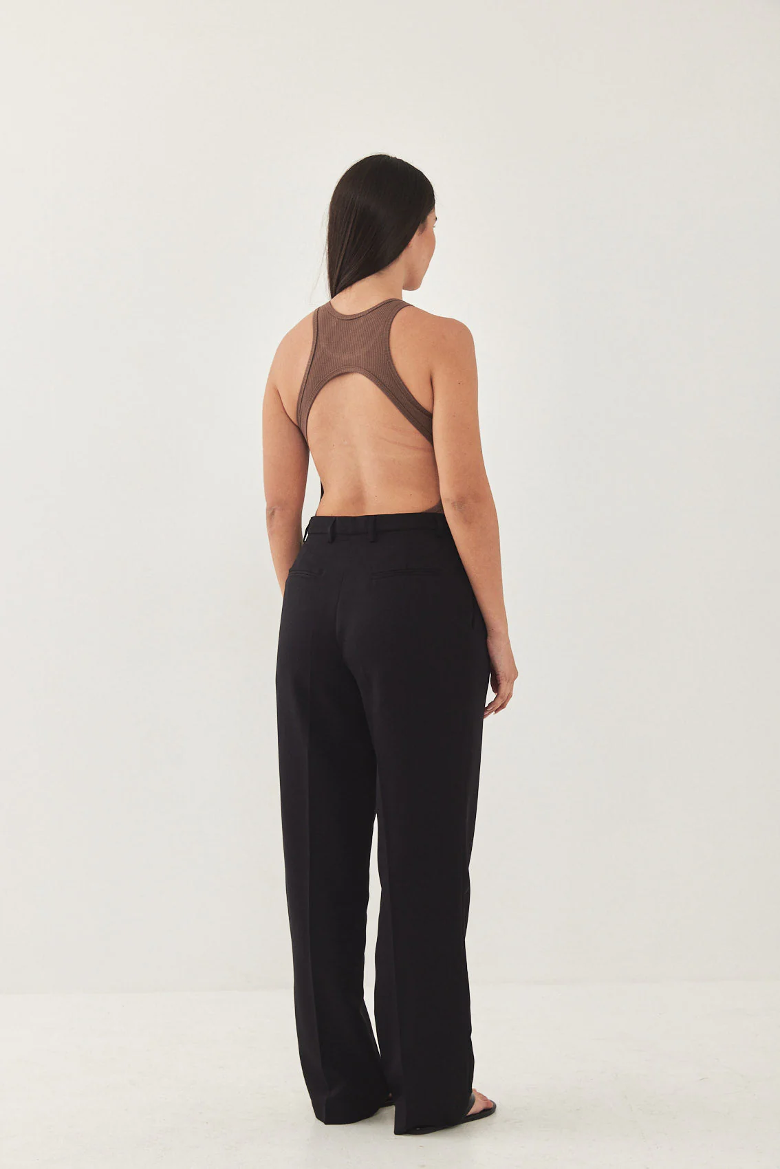 Open Back Ribbed Bodysuit - Image 5