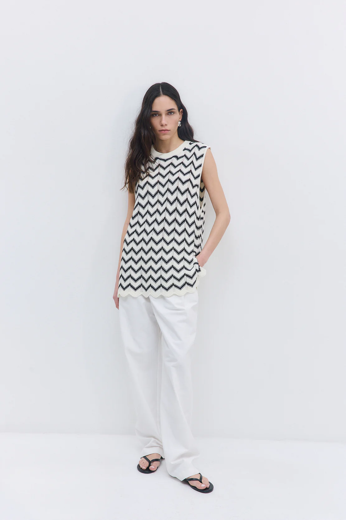 Oversized Crochet Pattern Vest - Image 4