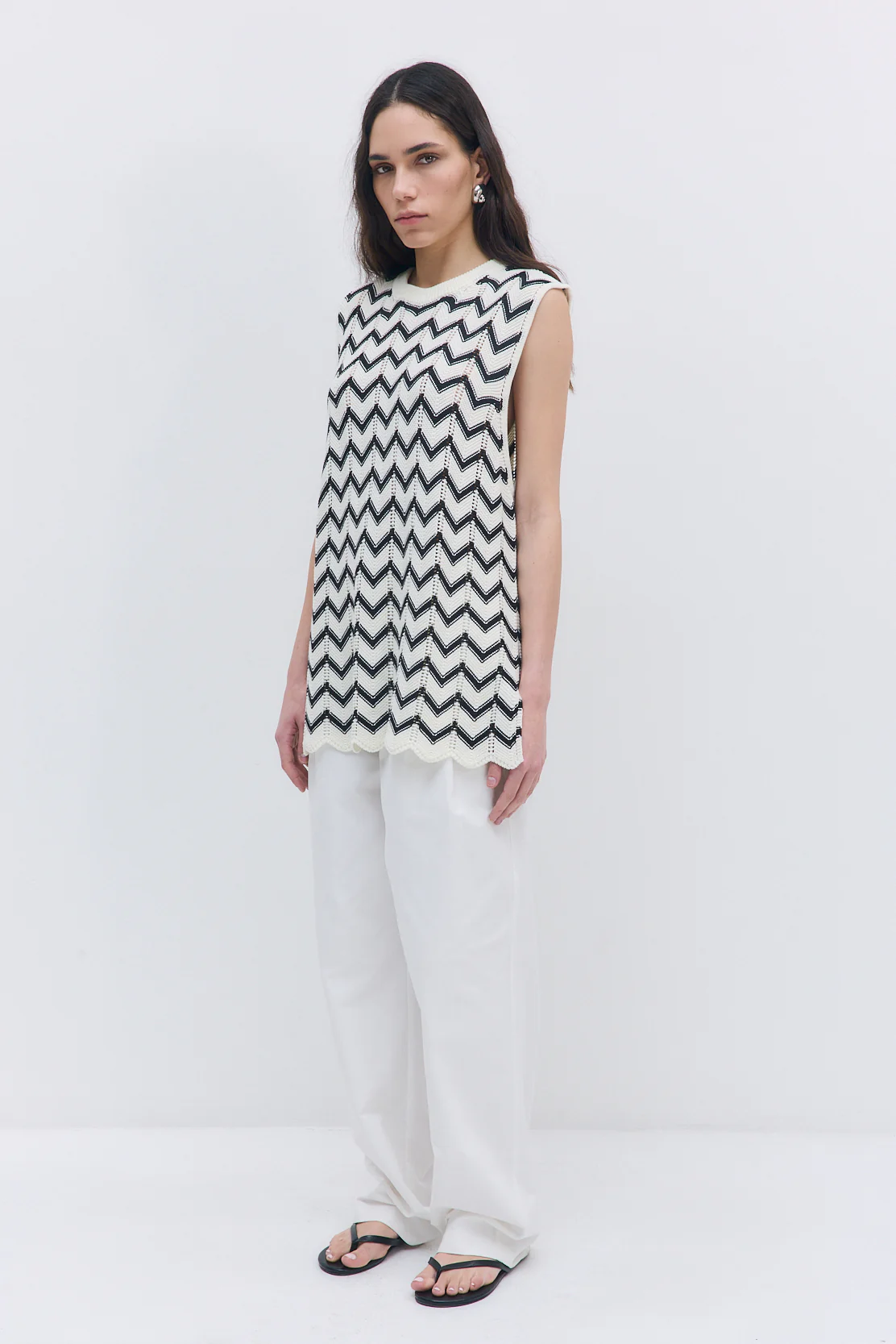 Oversized Crochet Pattern Vest - Image 5