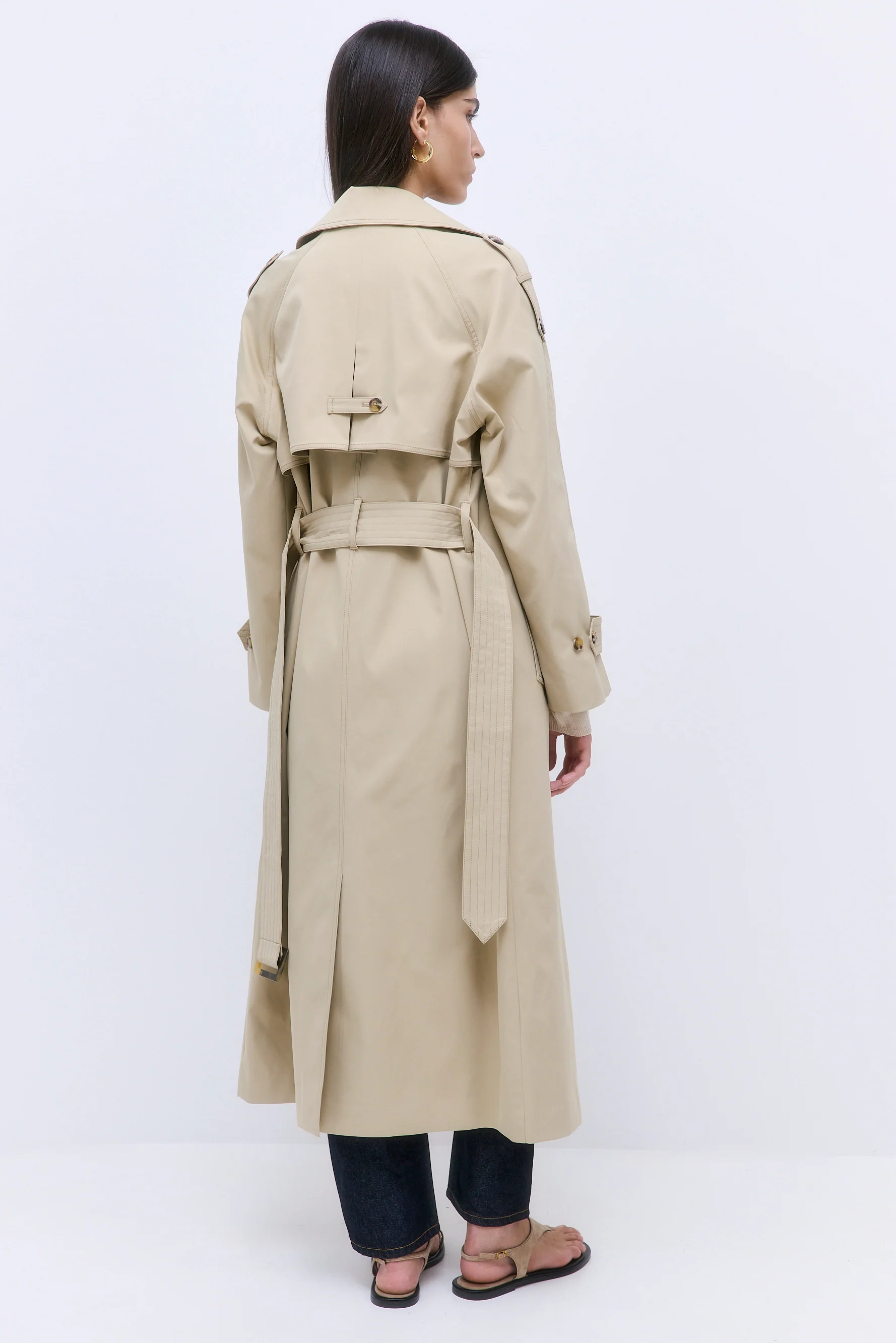 Oversized Double Breasted Trench Coat - Image 5