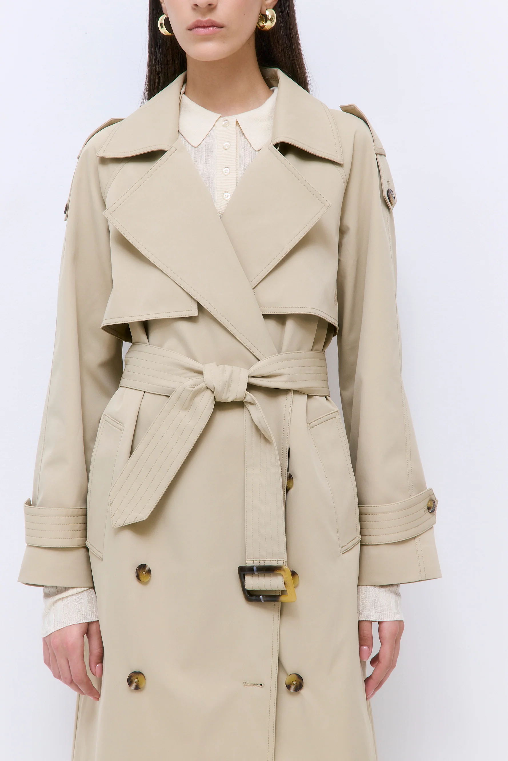Oversized Double Breasted Trench Coat - Image 6