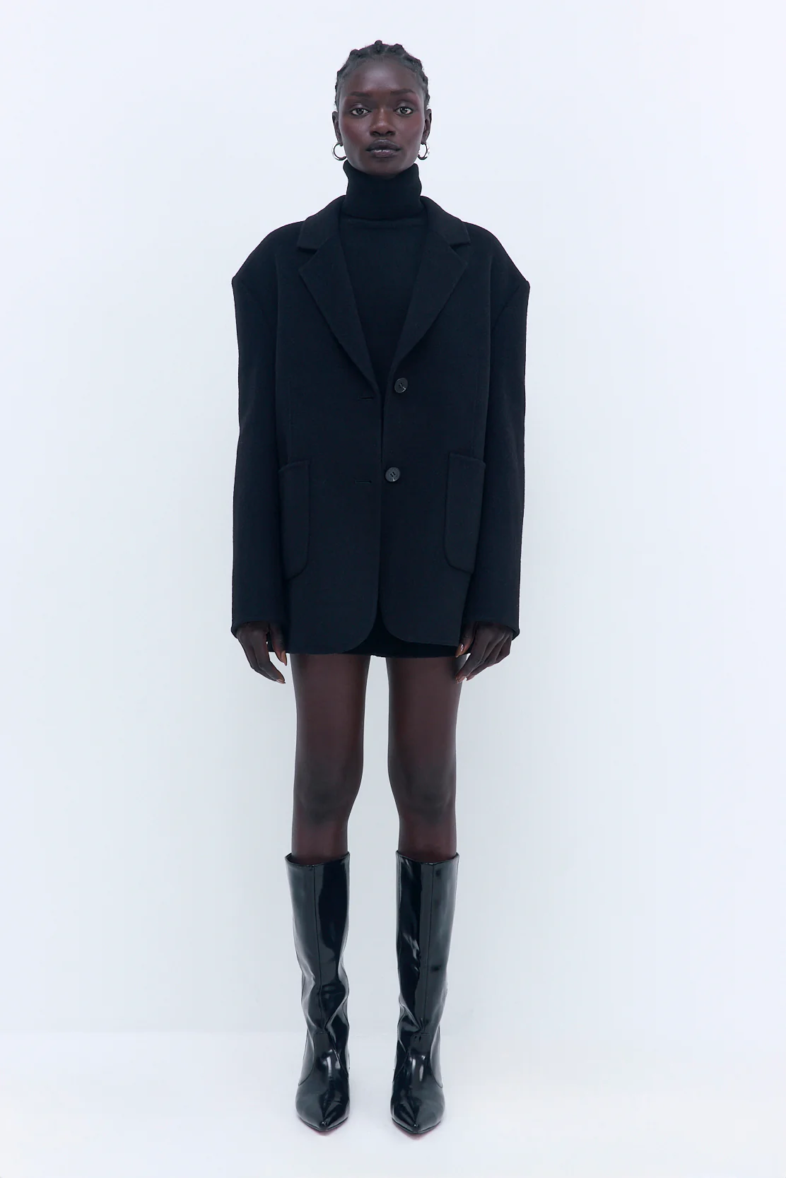 Oversized Double Wool Blazer - Image 2